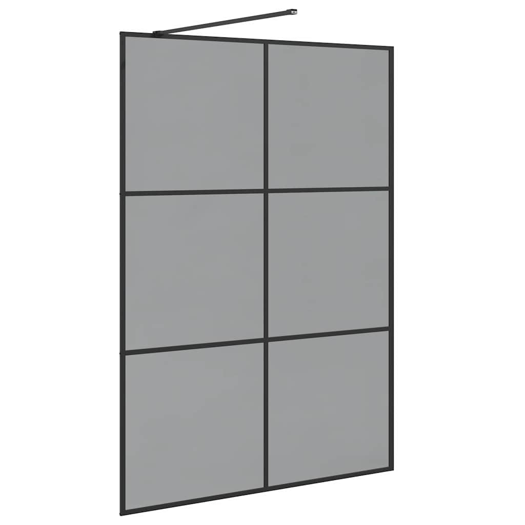 Zid za walk-in tuš Crna 140 x 195 cm Staklo otporno na udarce