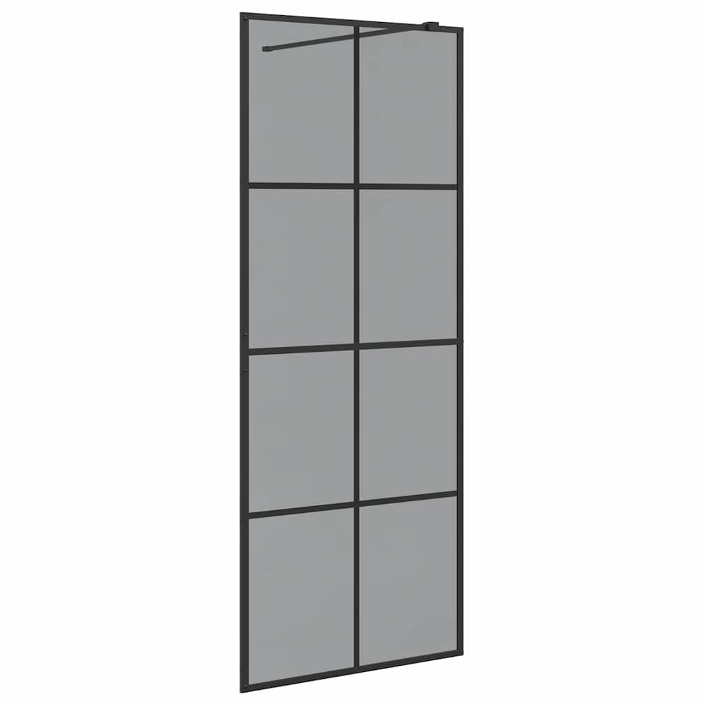 Zid za walk-in tuš Crna 80 x 195 cm Staklo otporno na udarce