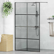 Zid za walk-in tuš Crna 115 x 195 cm Staklo otporno na udarce