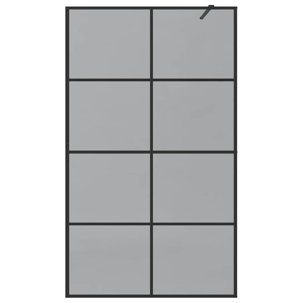 Zid za walk-in tuš Crna 115 x 195 cm Staklo otporno na udarce