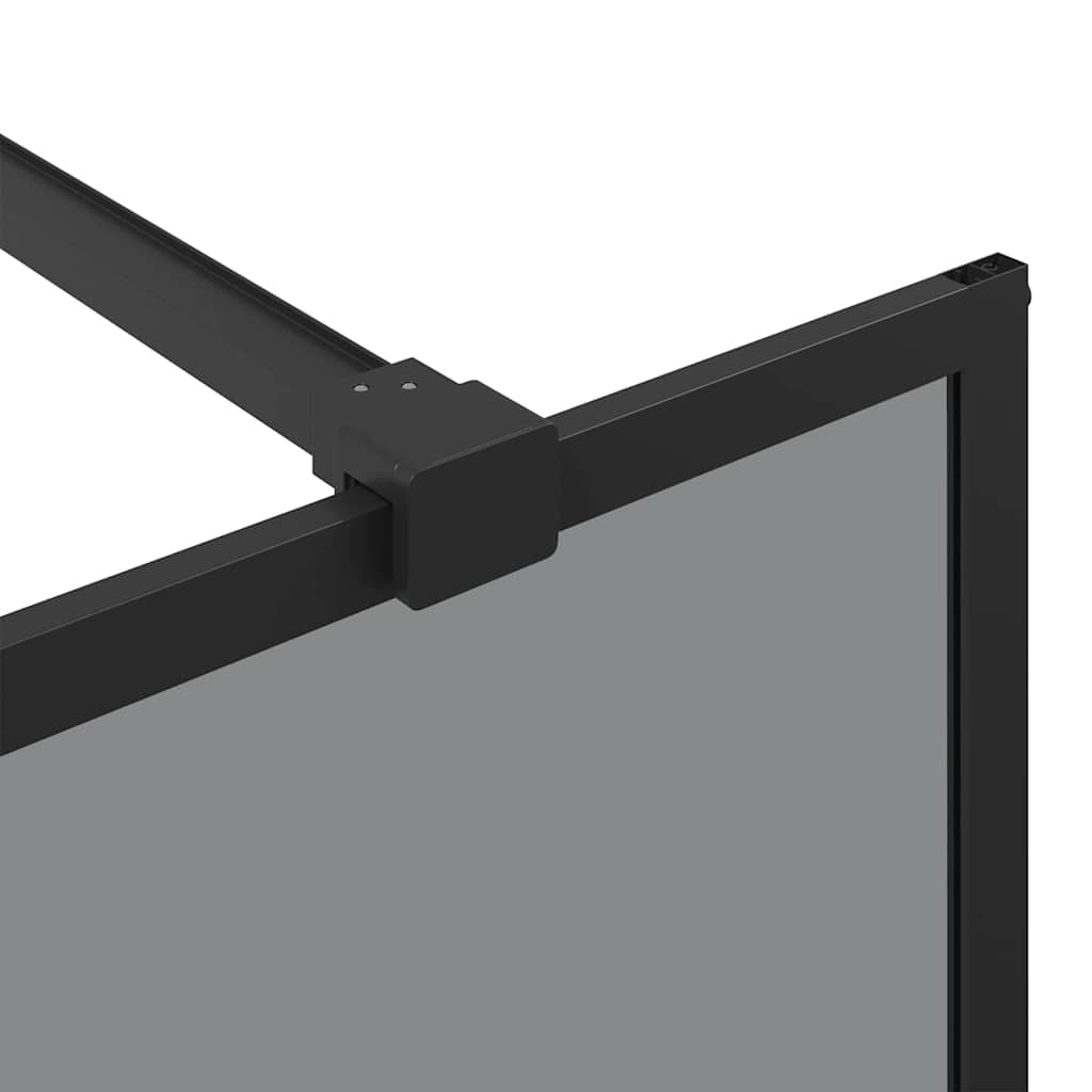 Zid za walk-in tuš Crna 140 x 195 cm Staklo otporno na udarce