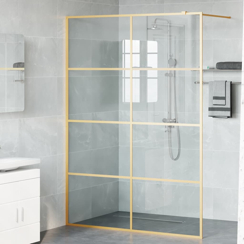 Zid za walk-in tuš Zlatno 140 x 195 cm Staklo otporno na udarce