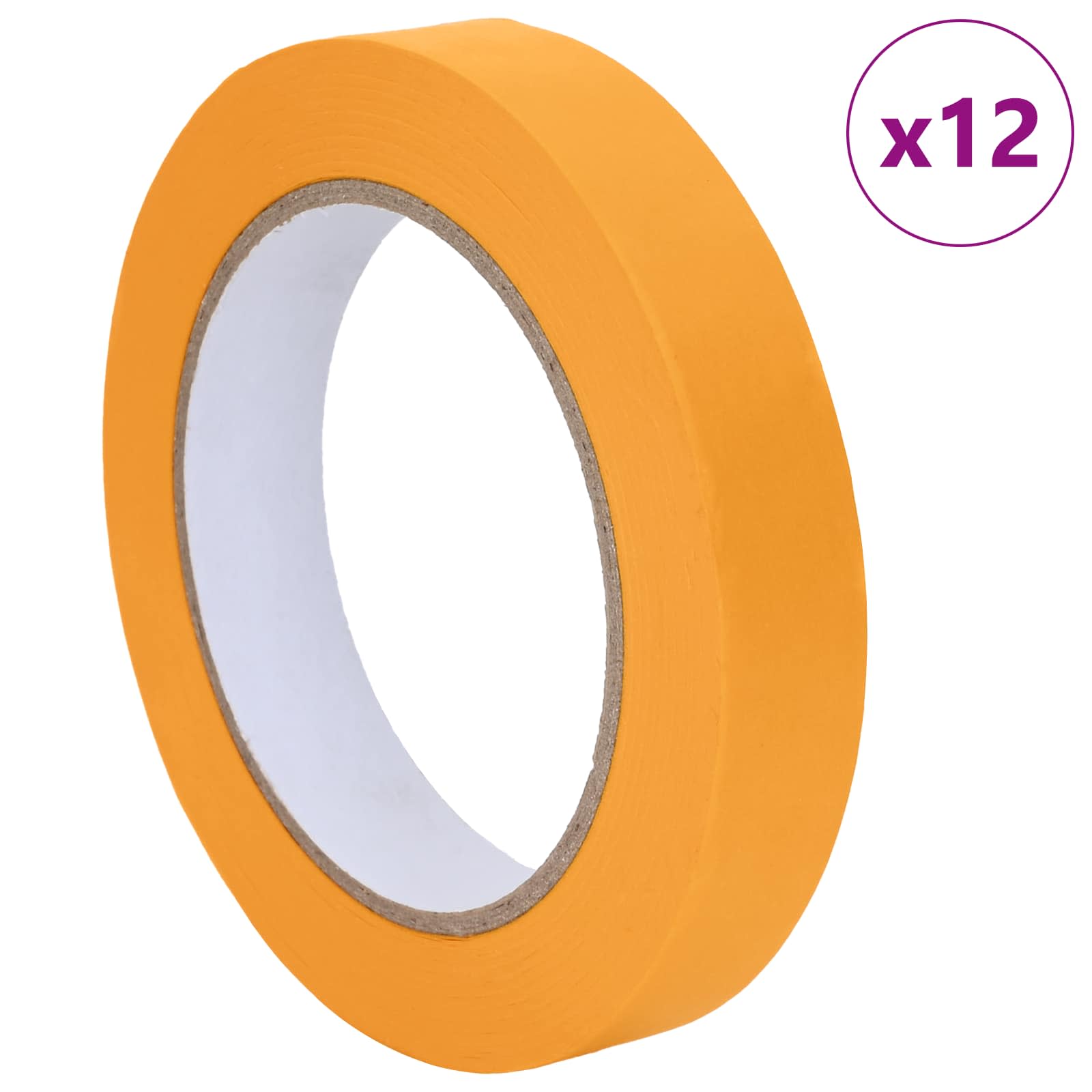 Trake za maskiranje slikara 12 pcs Žuta 19mm x 50m Papir
