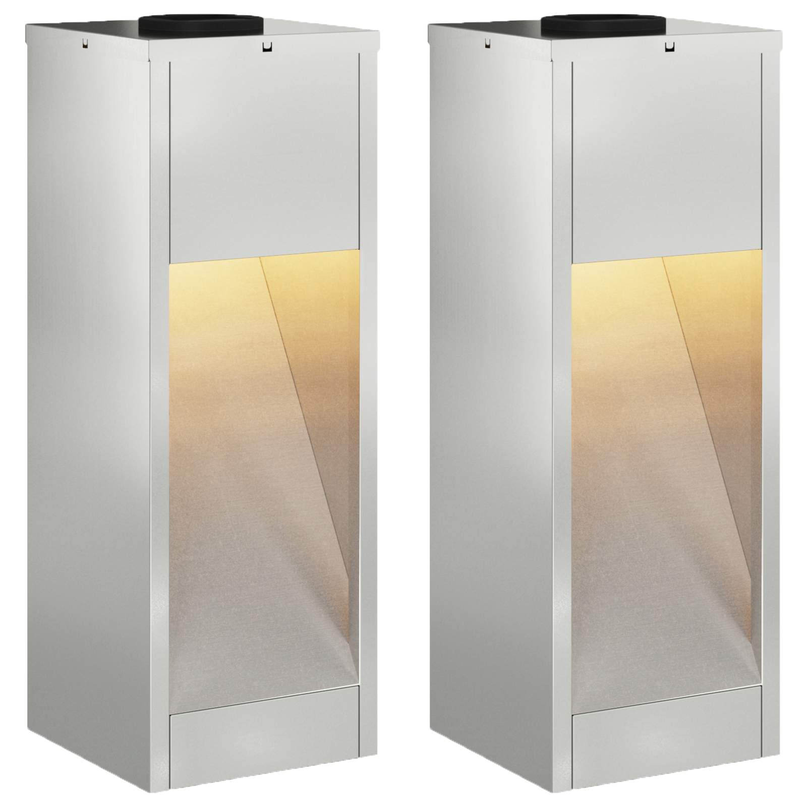 Solarna LED svjetiljka za stazu 2 pcs Srebrno Galvanizirano