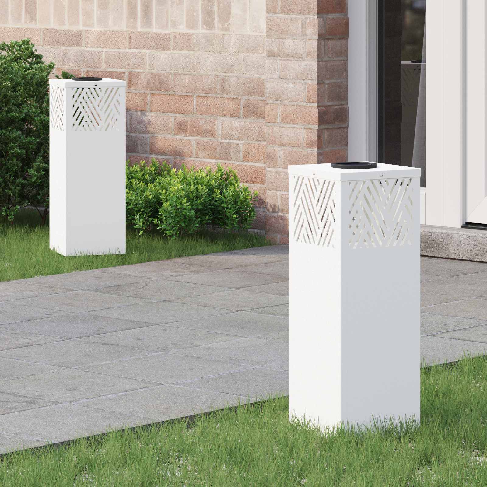 Solarna LED svjetlost za stazu 2 pcs Bijelo