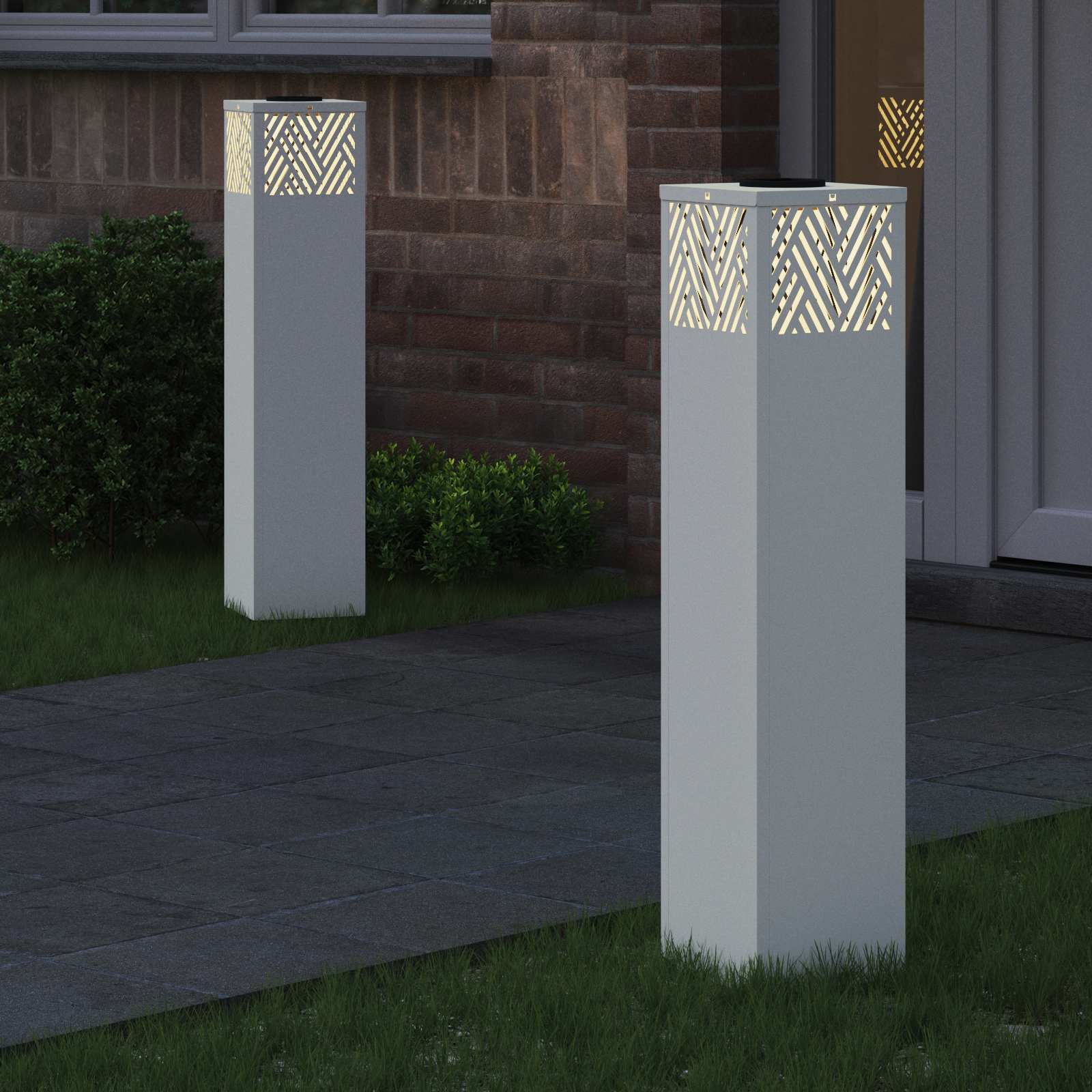 Solarna LED svjetlost za stazu 2 pcs Bijelo