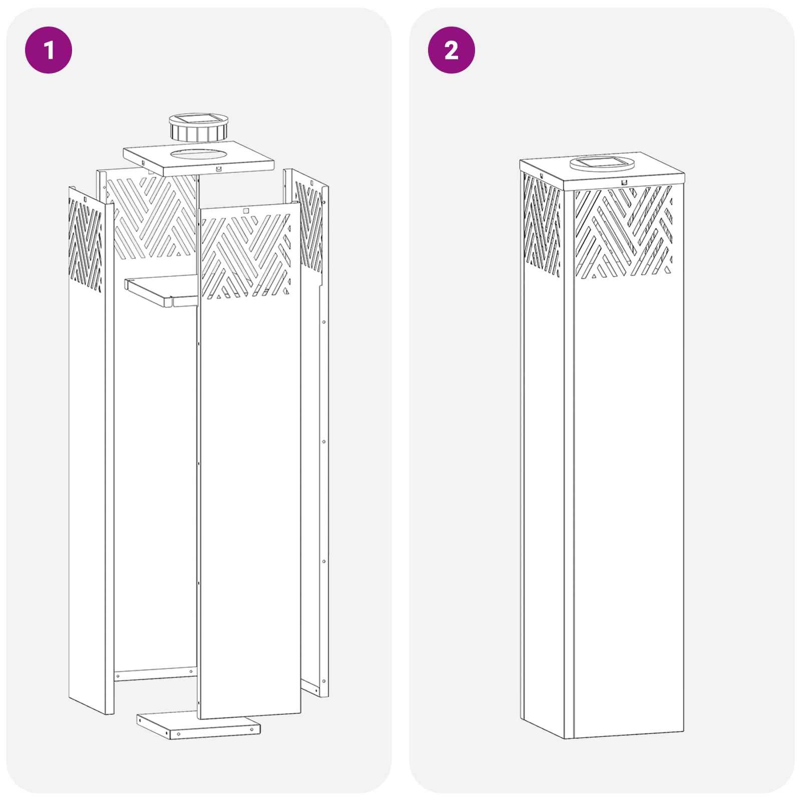 Solarna LED svjetlost za stazu 2 pcs Maslinasto zelena
