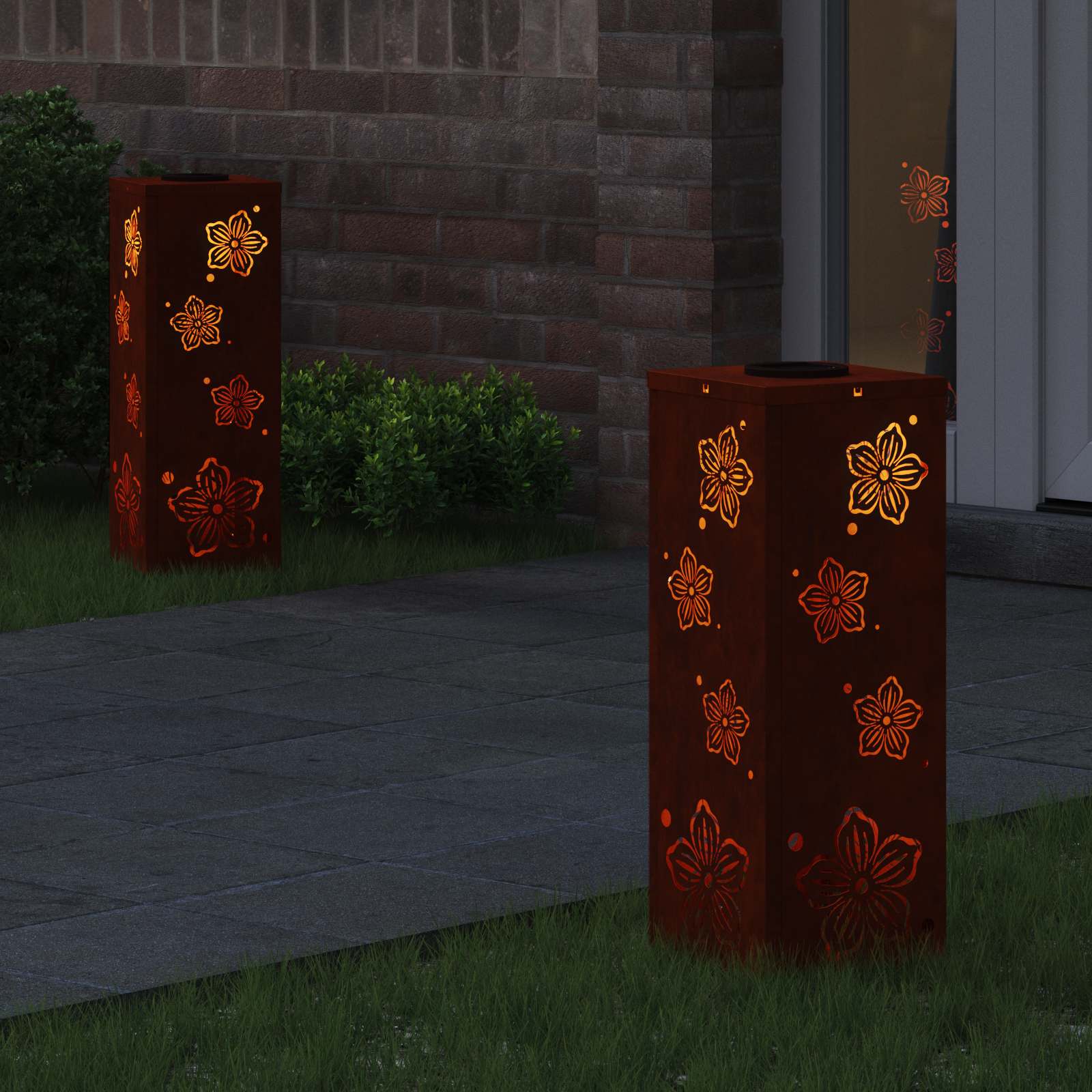 Solarna LED svjetlost za stazu 2 pcs Rđa