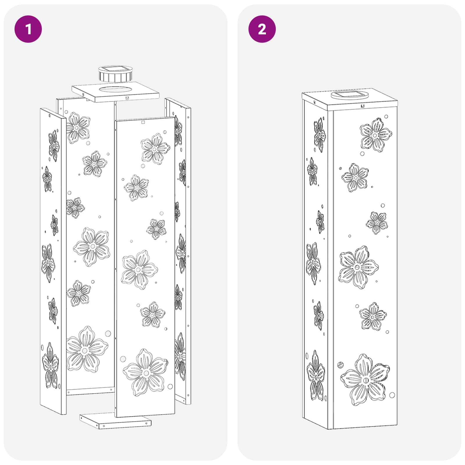 Solarna LED svjetlost za stazu 2 pcs Maslinasto zelena
