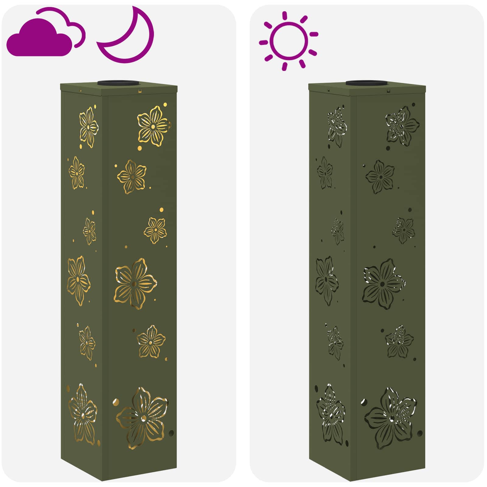 Solarna LED svjetlost za stazu 2 pcs Maslinasto zelena