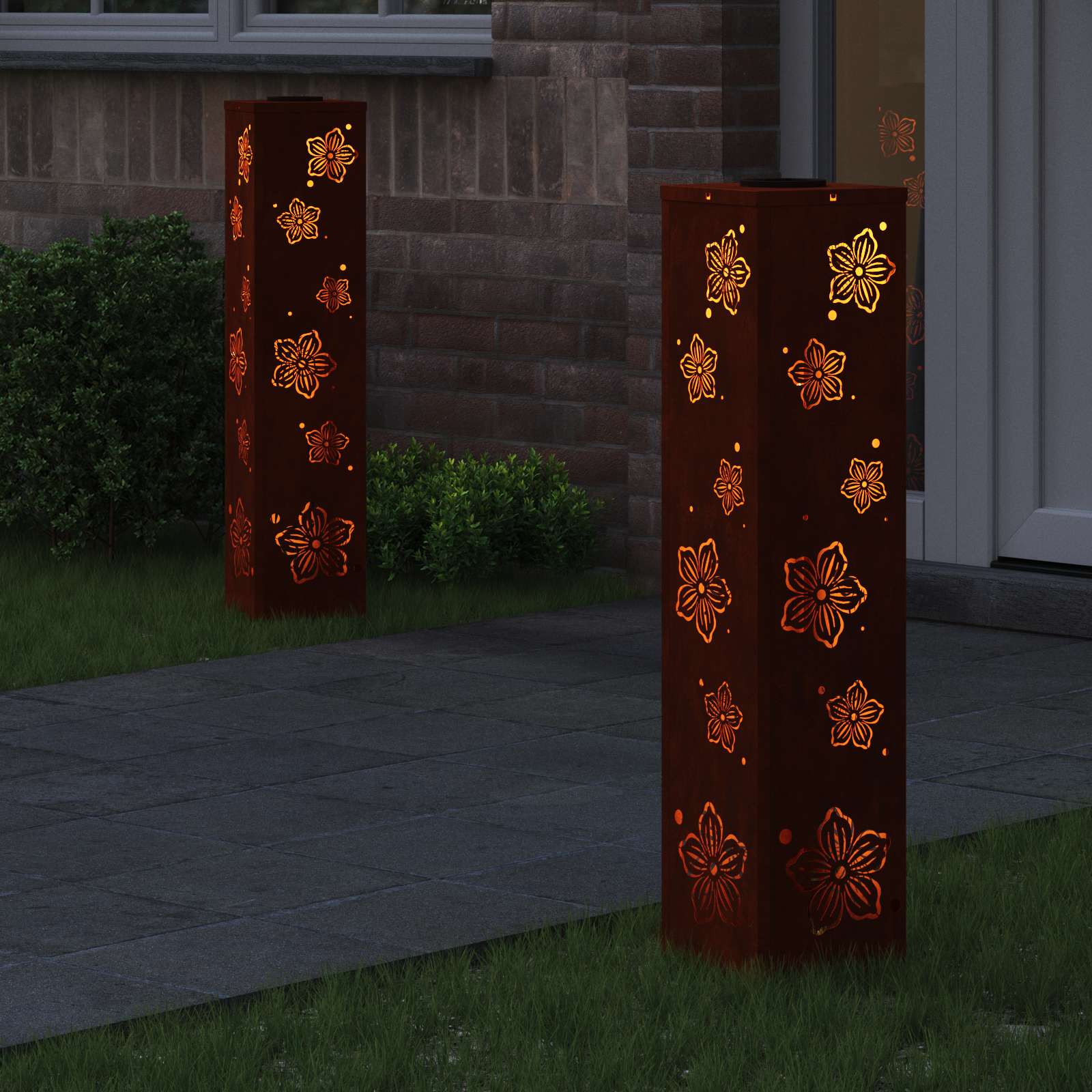 Solarna LED svjetlost za stazu 2 pcs Rđa