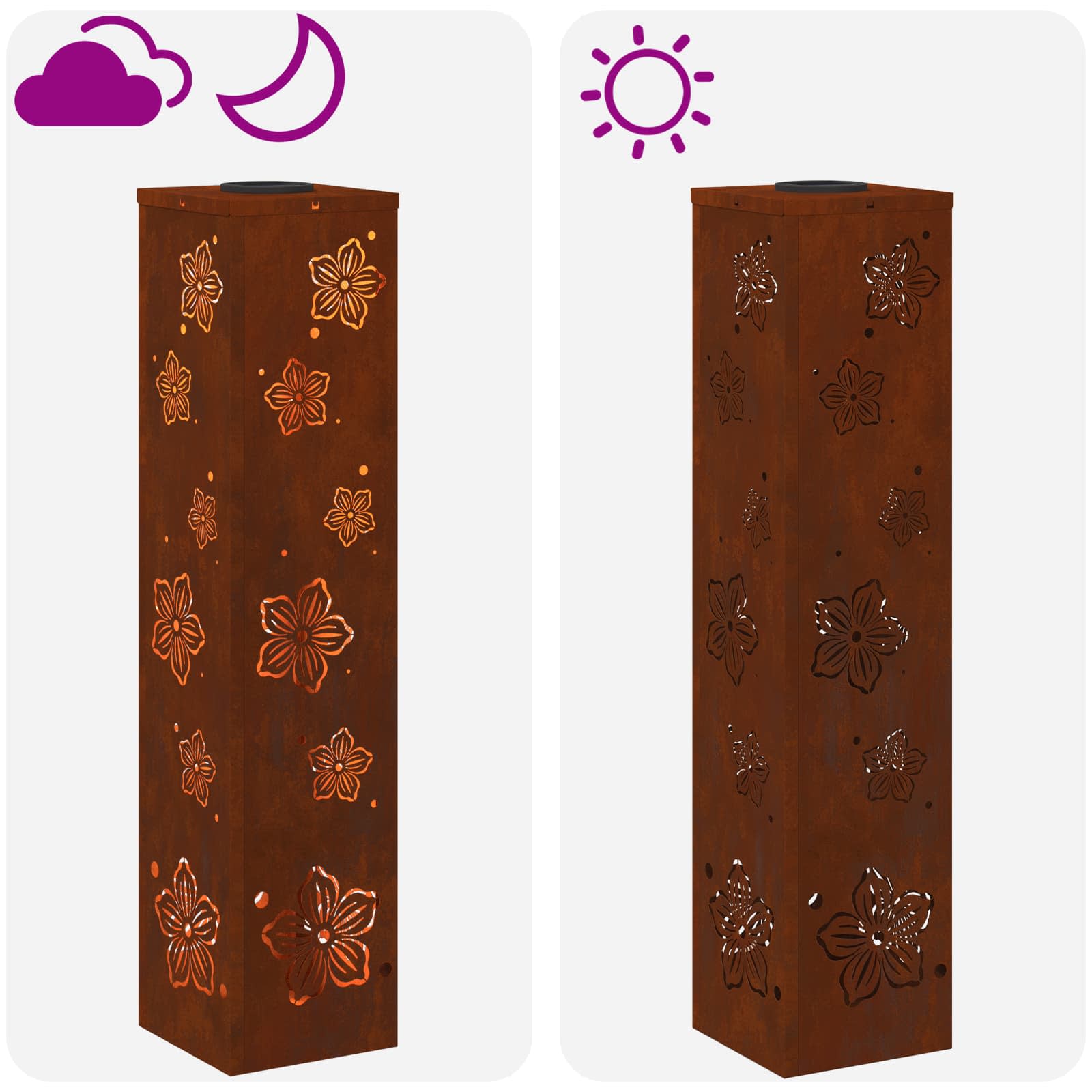Solarna LED svjetlost za stazu 2 pcs Rđa