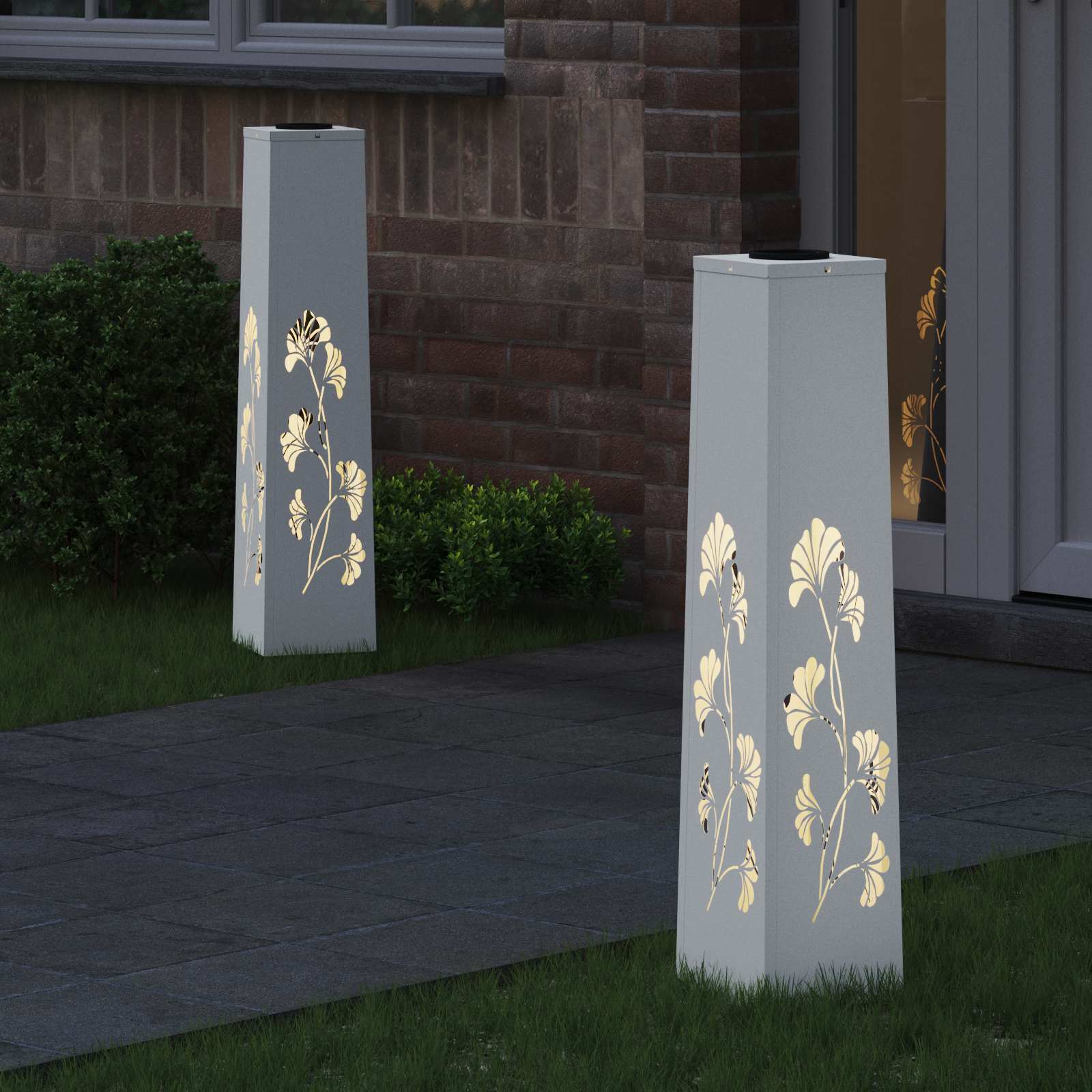 Solarna LED svjetlost za stazu 2 pcs Bijelo
