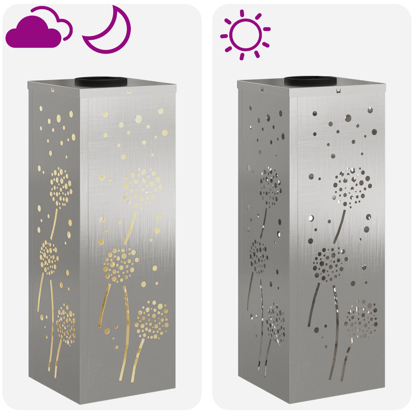 Solarna LED svjetlost za stazu 2 pcs Srebrno Nehrđajući čelik