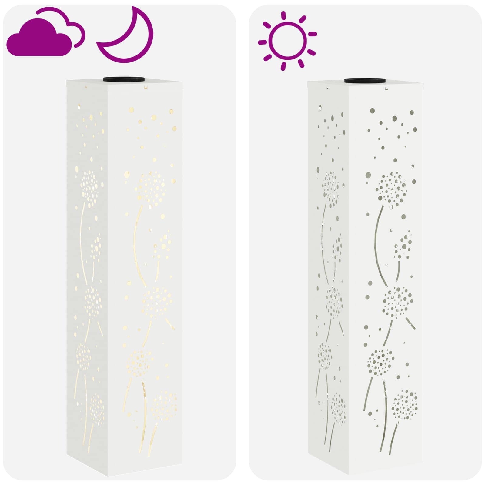 Solarna LED svjetlost za stazu 2 pcs Bijelo