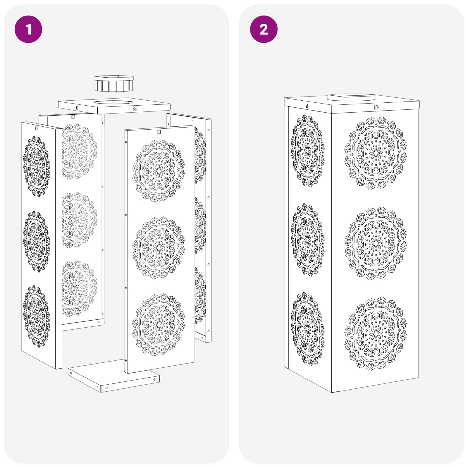 Solarna LED svjetlost za stazu 2 pcs Bijelo