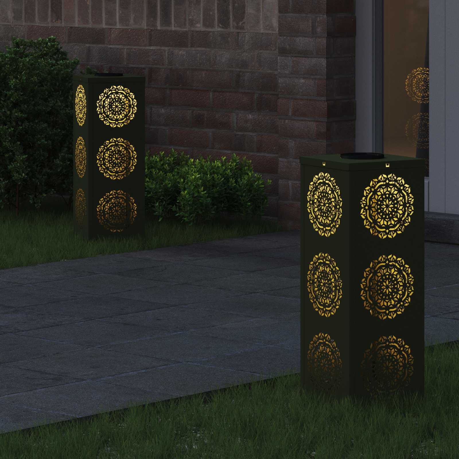 Solarna LED svjetlost za stazu 2 pcs Maslinasto zelena