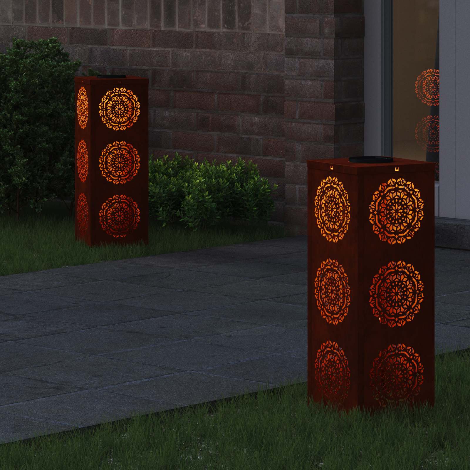 Solarna LED svjetlost za stazu 2 pcs Rđa