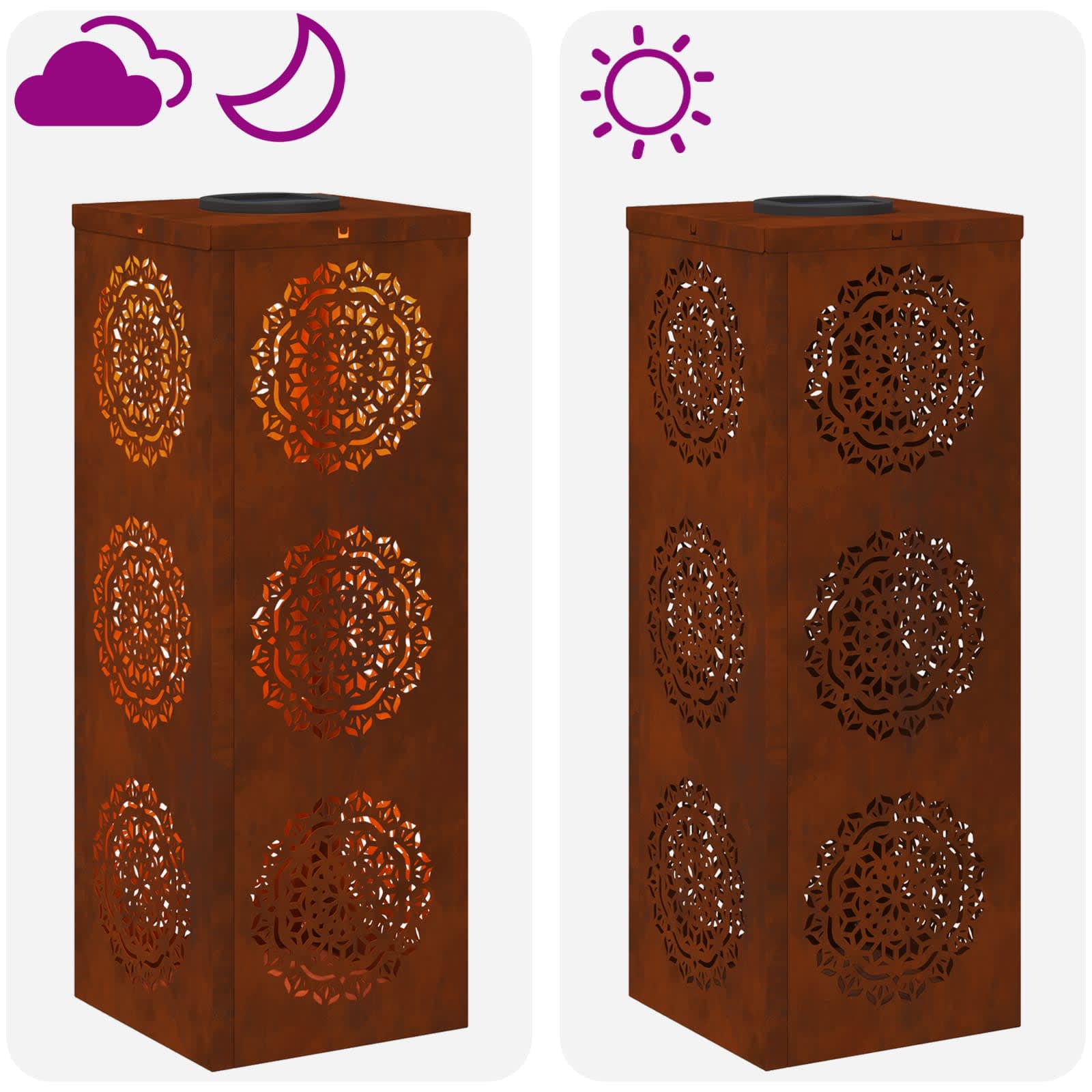 Solarna LED svjetlost za stazu 2 pcs Rđa