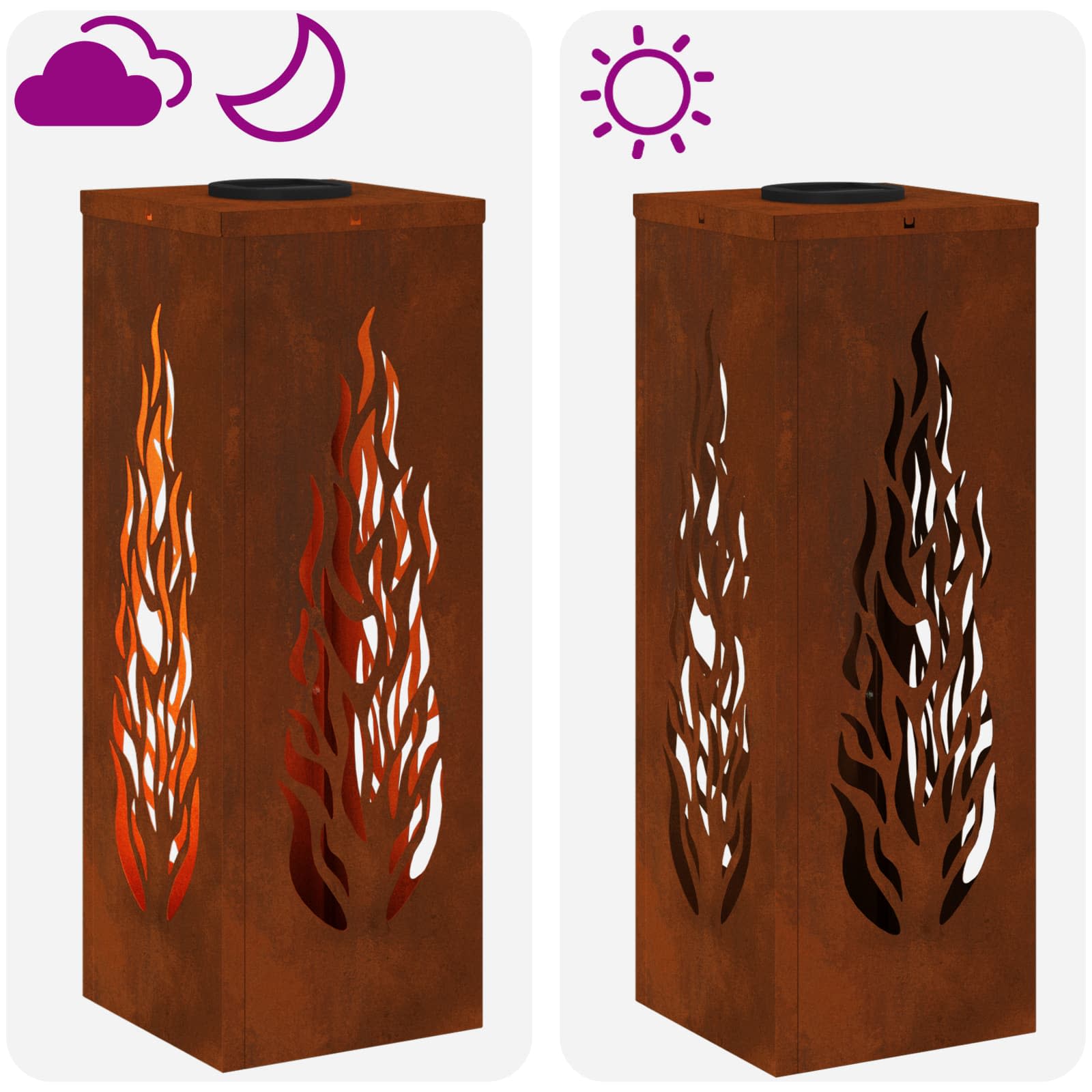 Solarna LED svjetlost za stazu 2 pcs Bronzana