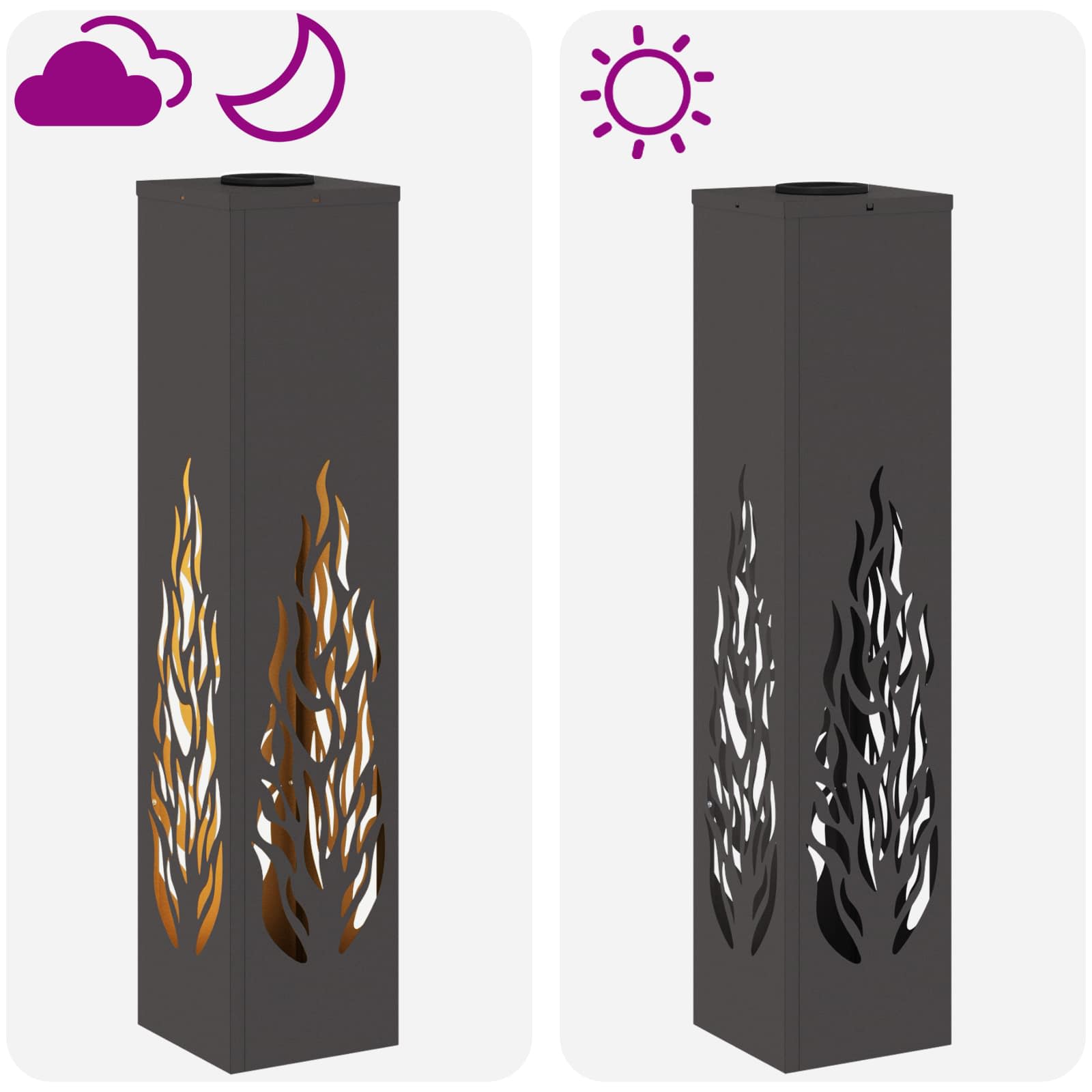 Solarna LED svjetlost za stazu 2 pcs Crna Hladno valjana čelika