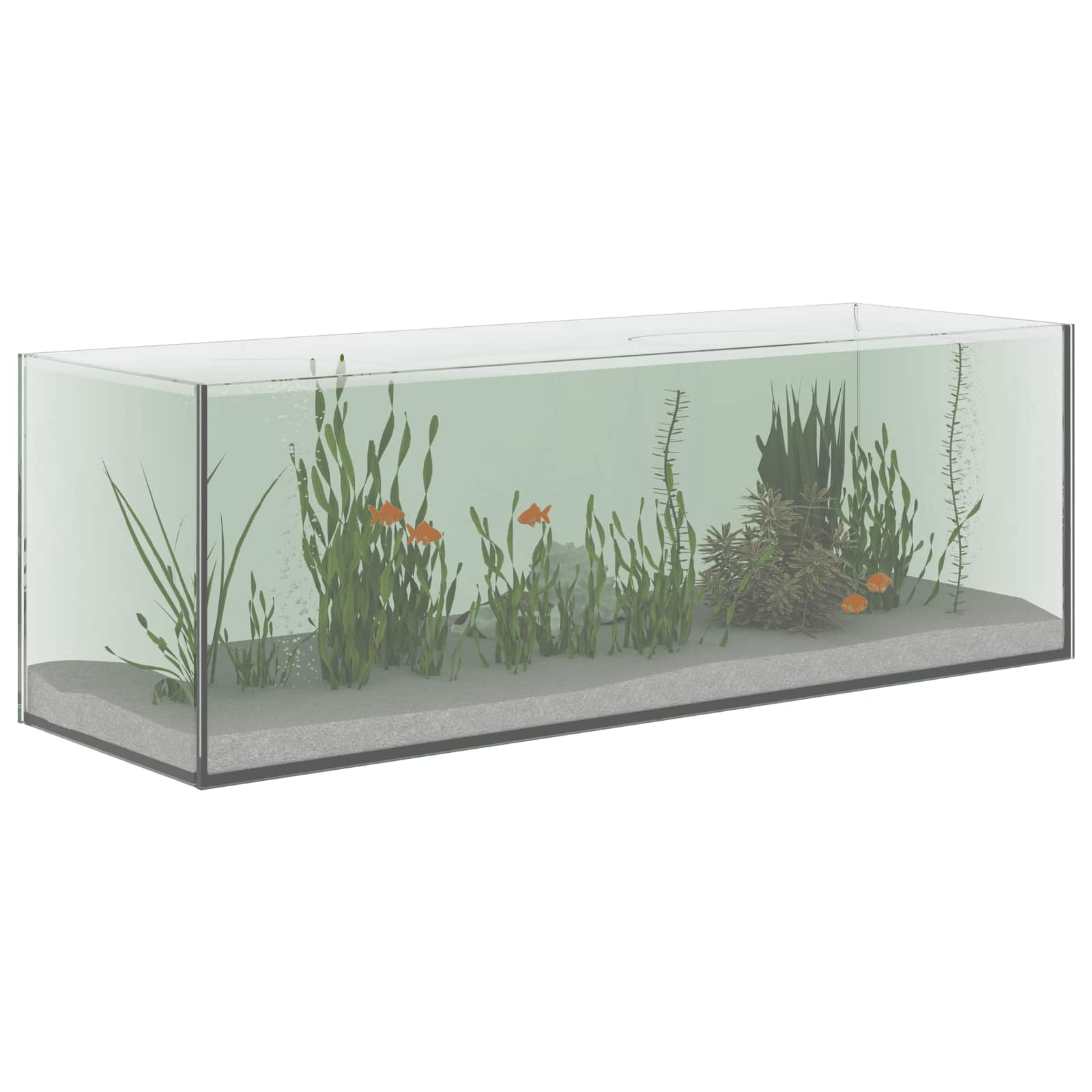 Akvarij s pohranom *Transparent*an 60 x 20 x 20 cm Stakl