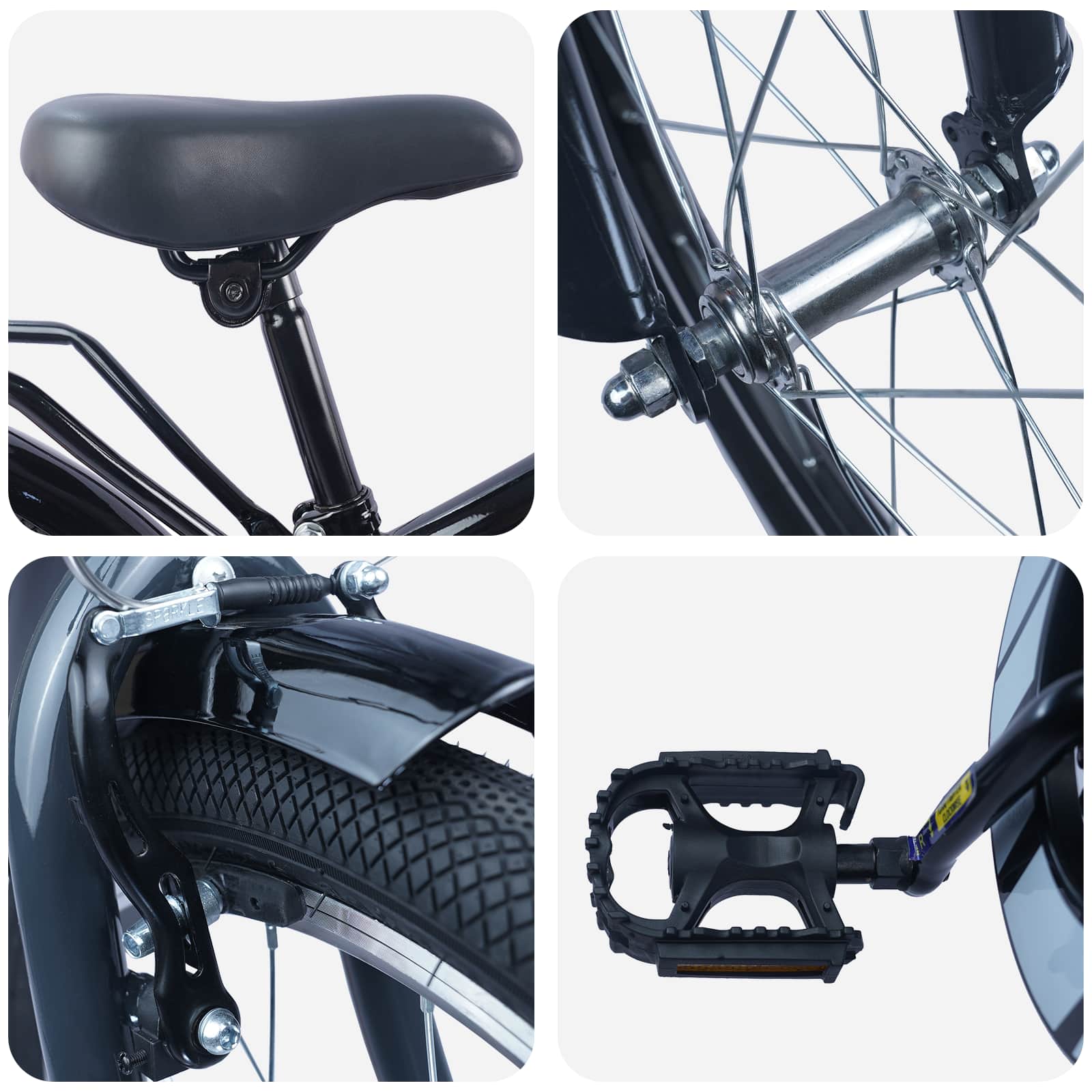 Dječji Bicikl 18 Inča za djecu od 5 do 7 godina Crna