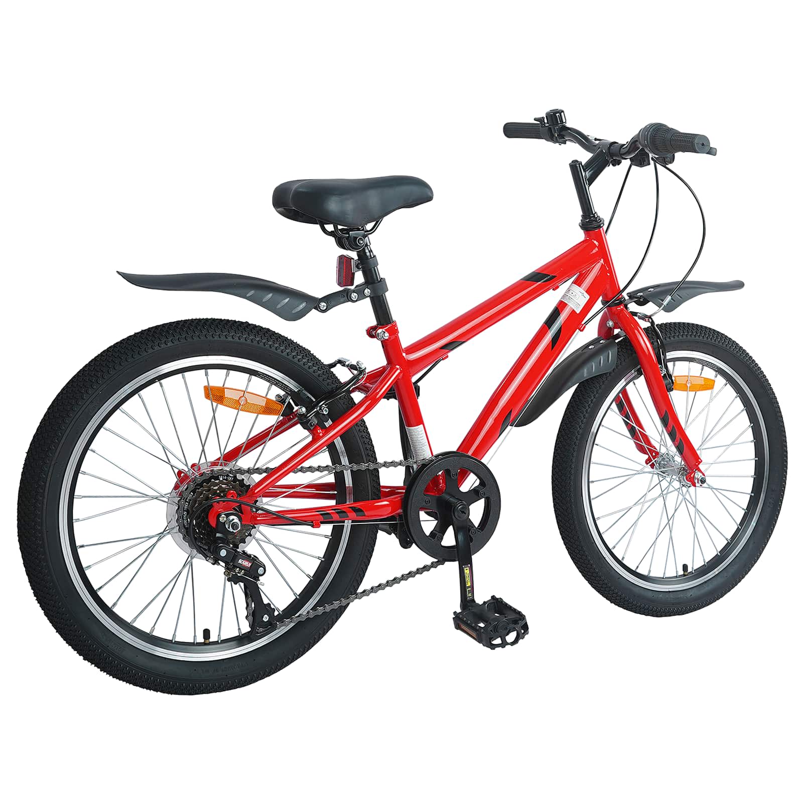 Dječji Bicikl 20 Inča 6-Speed za djecu od 6 do 11 godina Crvena
