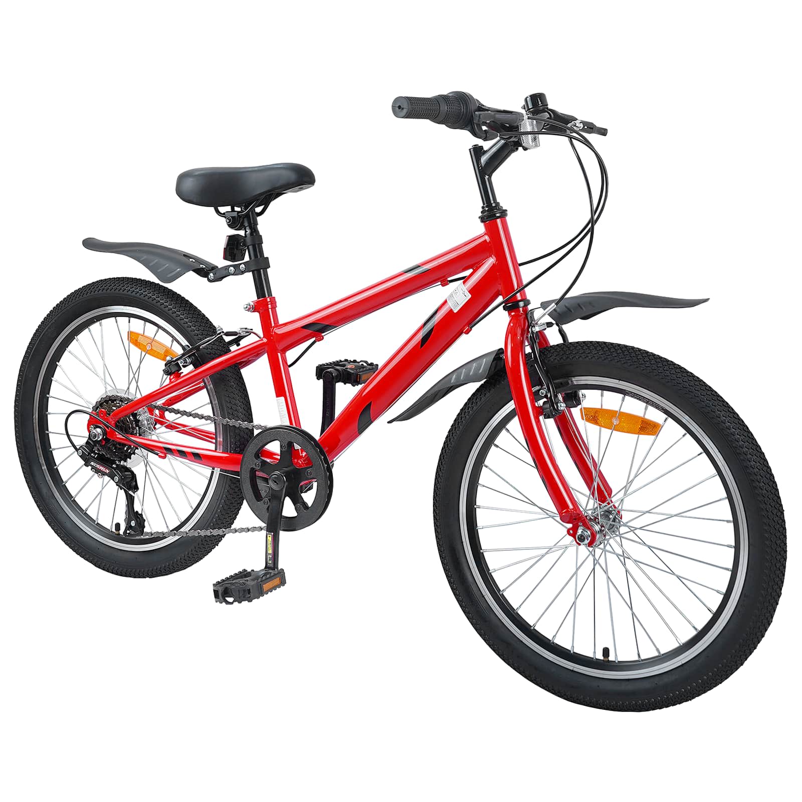 Dječji Bicikl 24 Inča 6-Speed za djecu od 8 do 12 godina Crvena