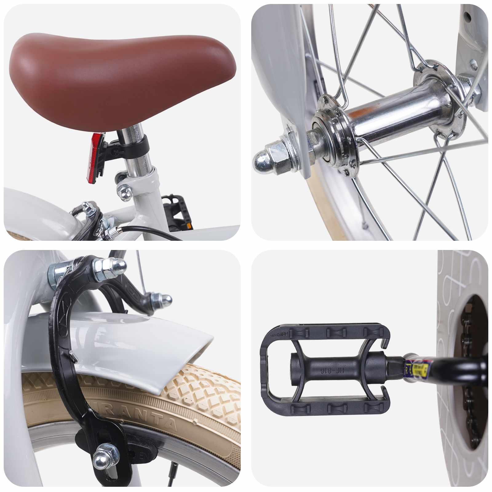 Dječji Bicikl 16 Inča za 4-6 godina Svjetlosiva