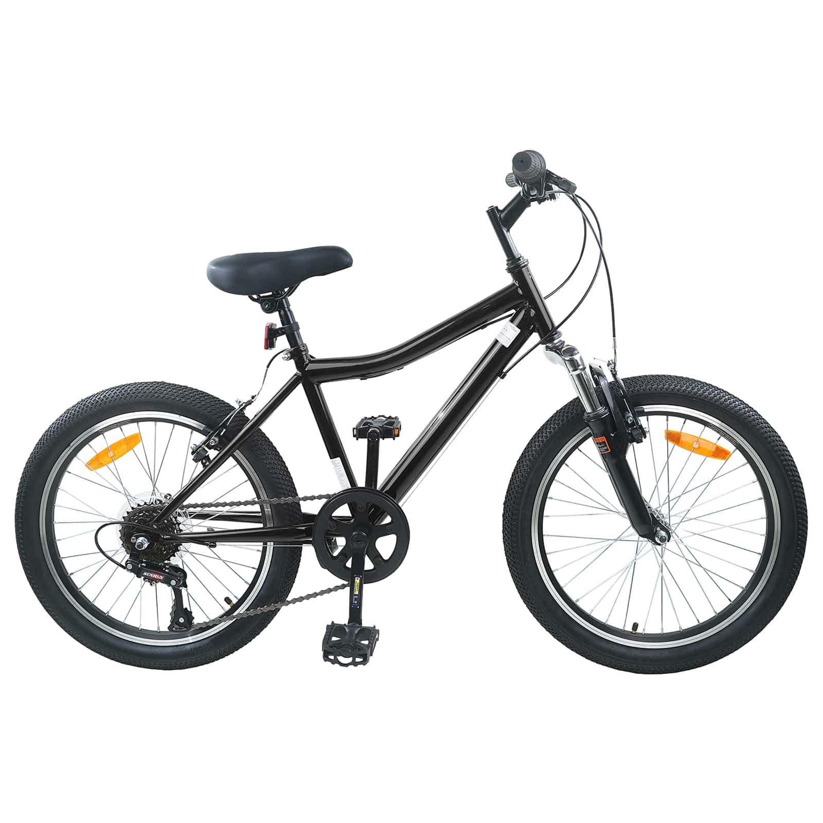 Dječji Bicikl 20 Inča 6-Speed za djecu od 6 do 11 godina Crna