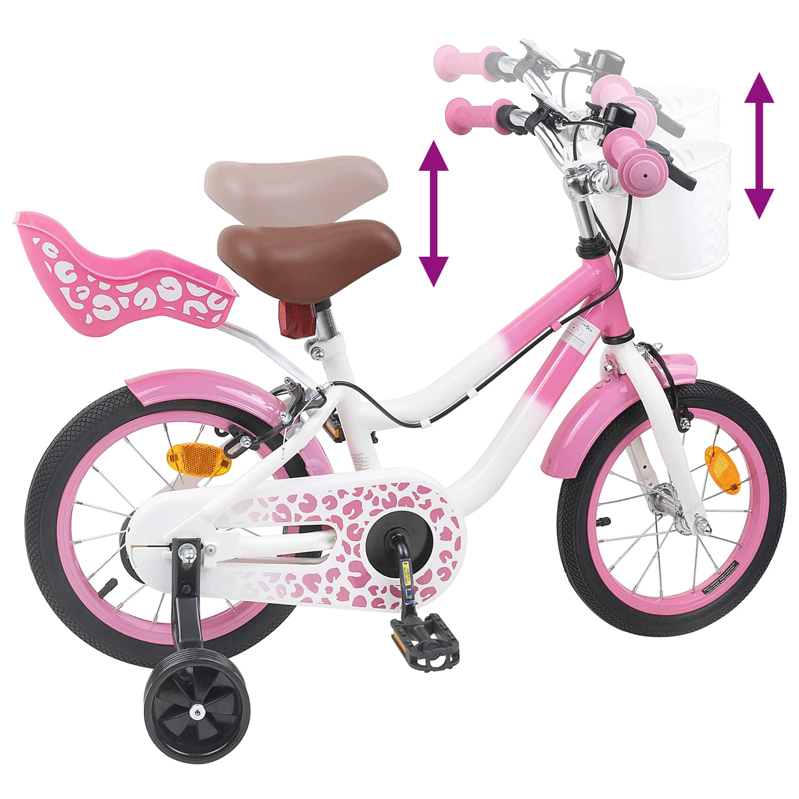 Dječji Bicikl 16 Inča za 4-6 godina Svijetlo ružičasta