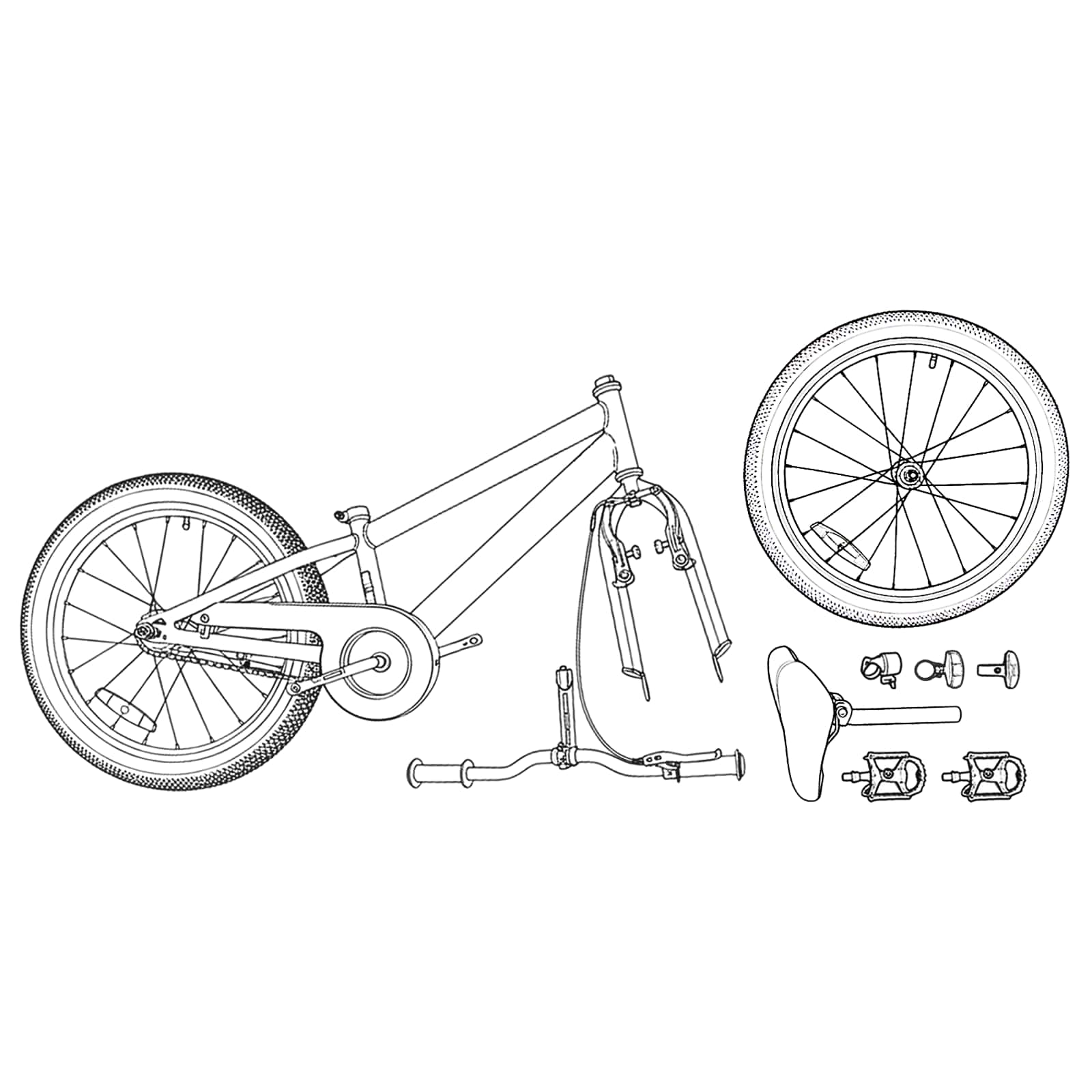 BMX Bicikl 16 Inča za 5-8 godina Narančasta