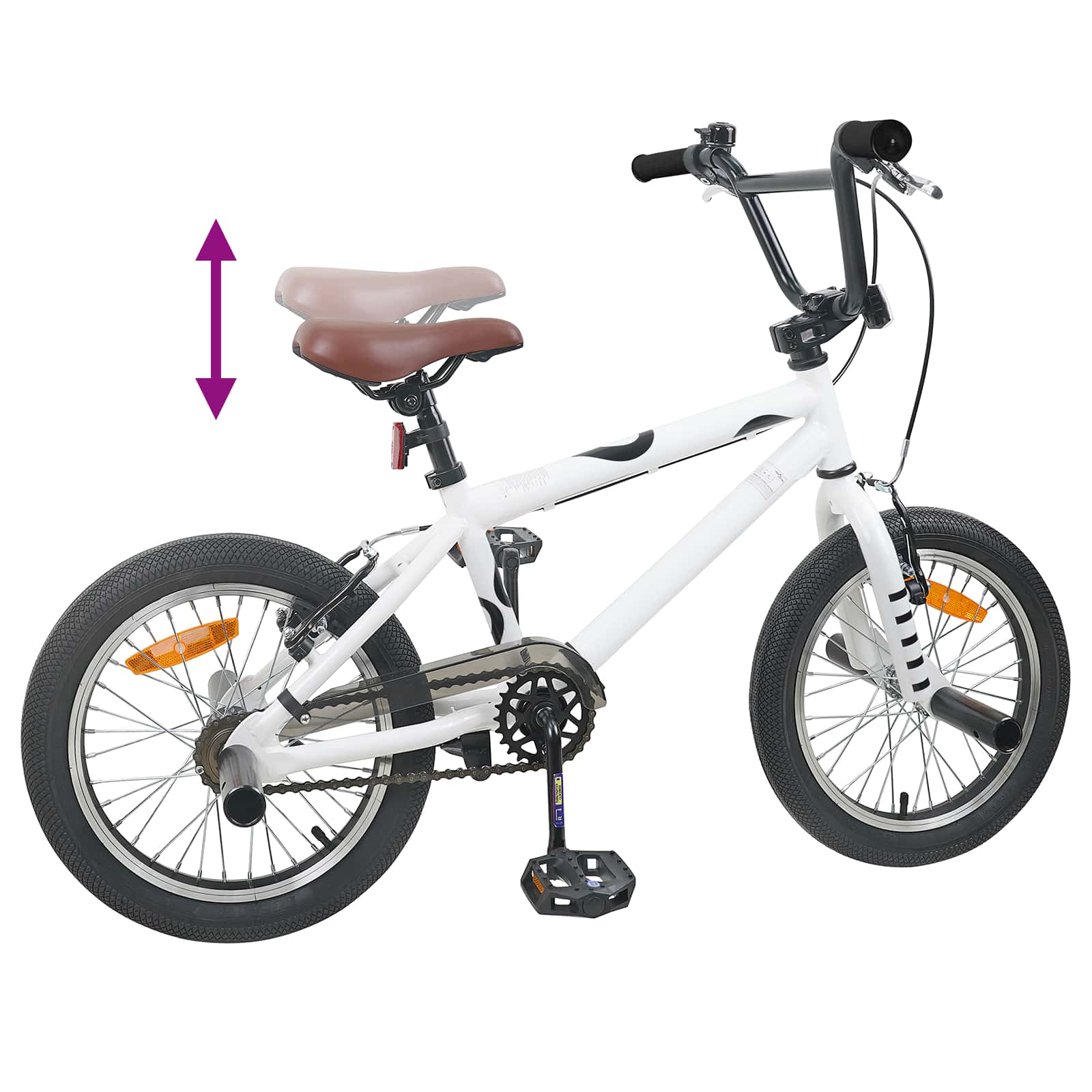 BMX Bicikl 16 Inča za 5-8 godina Bijela