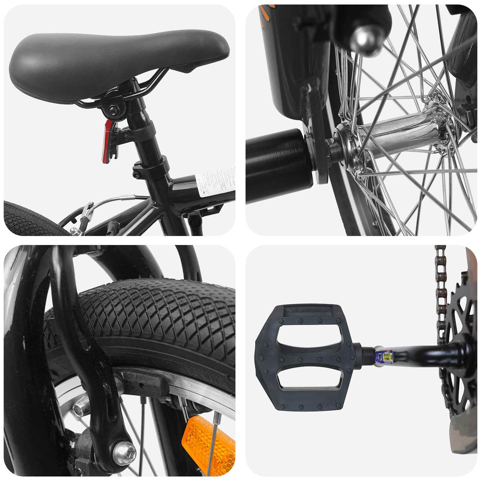 BMX Bicikl 16 Inča za 5-8 godina Crna