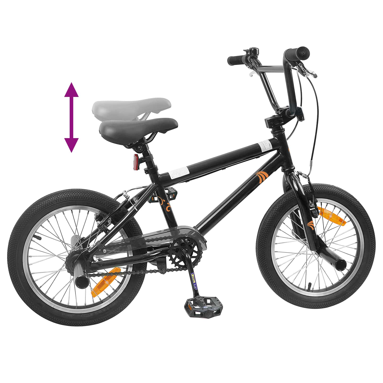 BMX Bicikl 16 Inča za 5-8 godina Crna