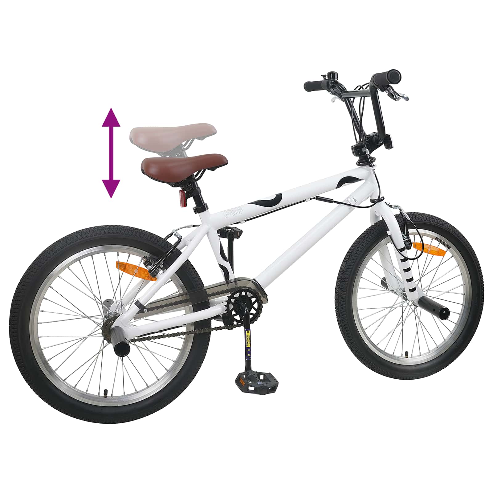 BMX Bicikl 20 Inča za osobe starije od 9 godina Bijela
