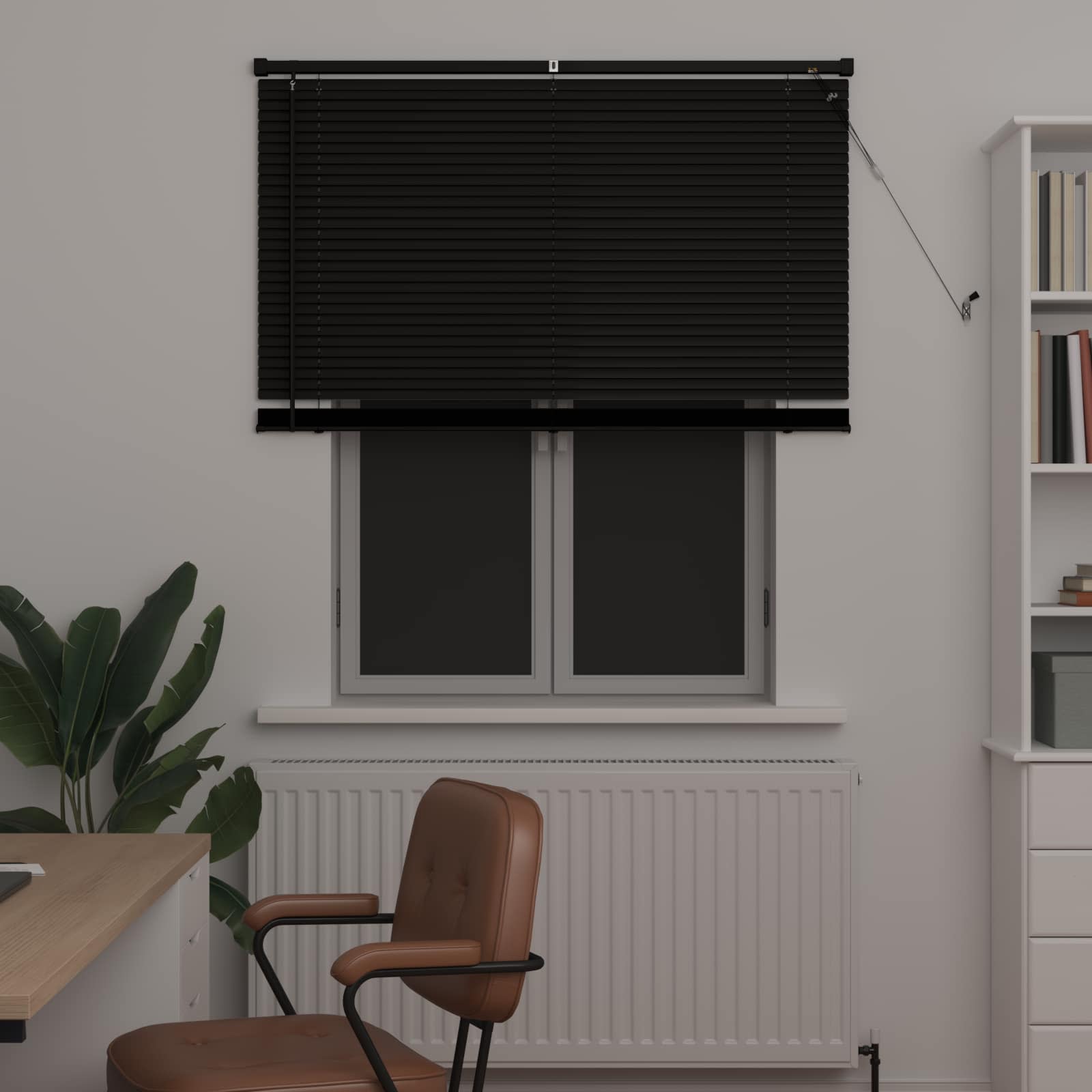 Venecijanska roleta Crna 150 x 110 cm PVC