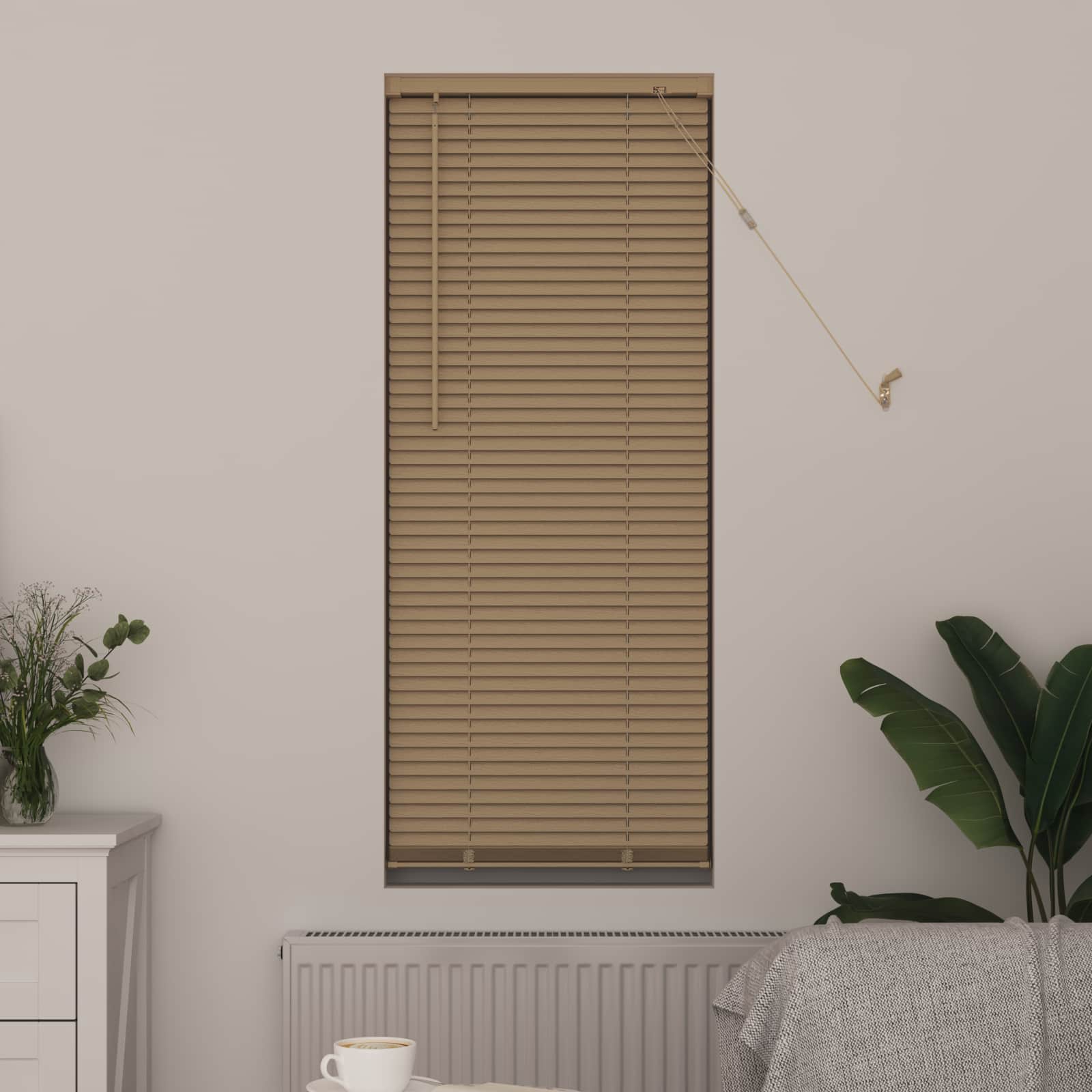 Venecijanska roleta Svijetlo smeđa s uzorkom 150 x 40 cm PVC