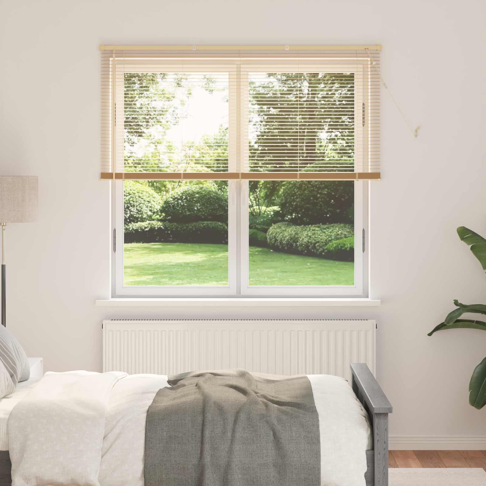 Venecijanska roleta Svijetlo smeđa s uzorkom 150 x 160 cm PVC