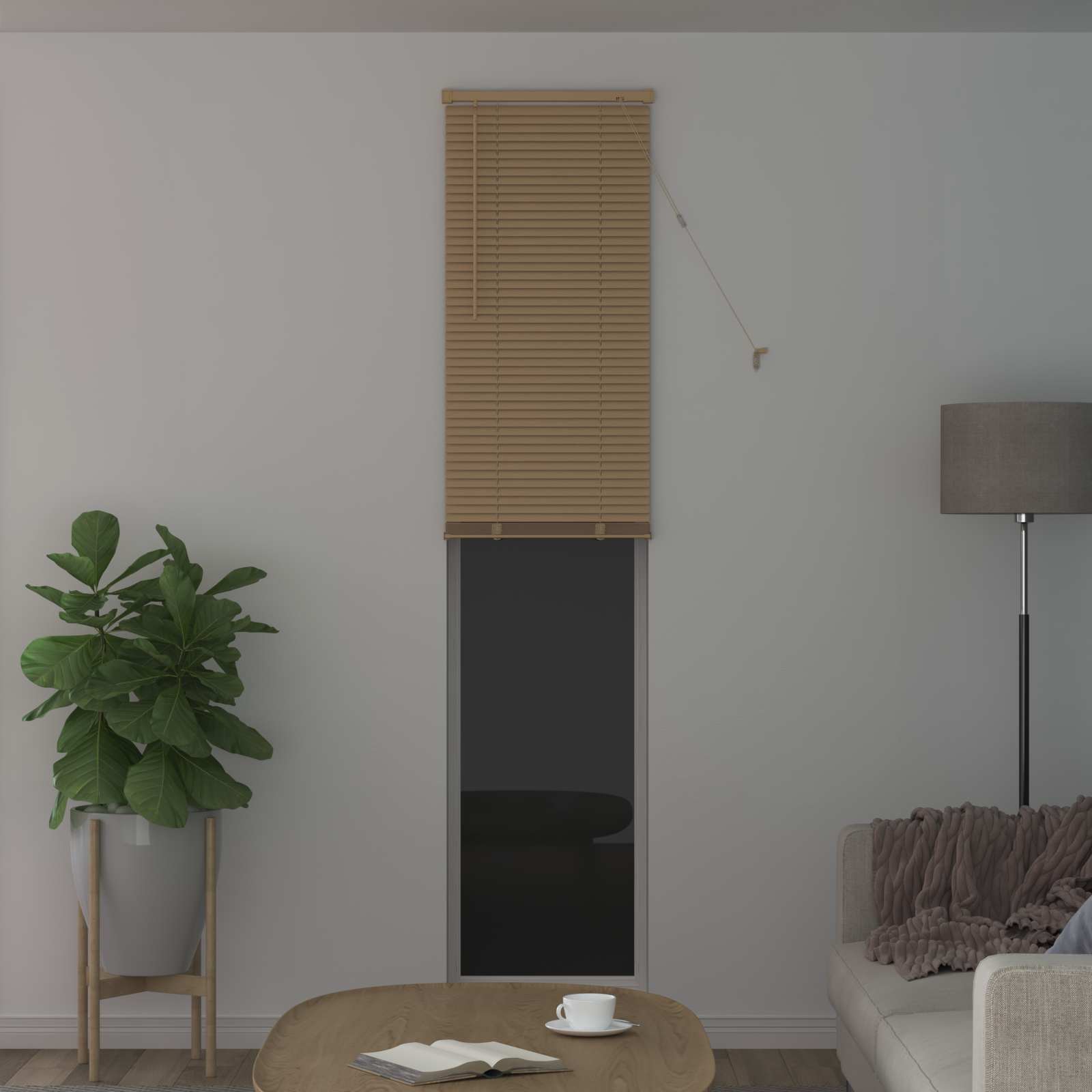 Venecijanska roleta Svijetlo smeđa s uzorkom 213 x 50 cm PVC