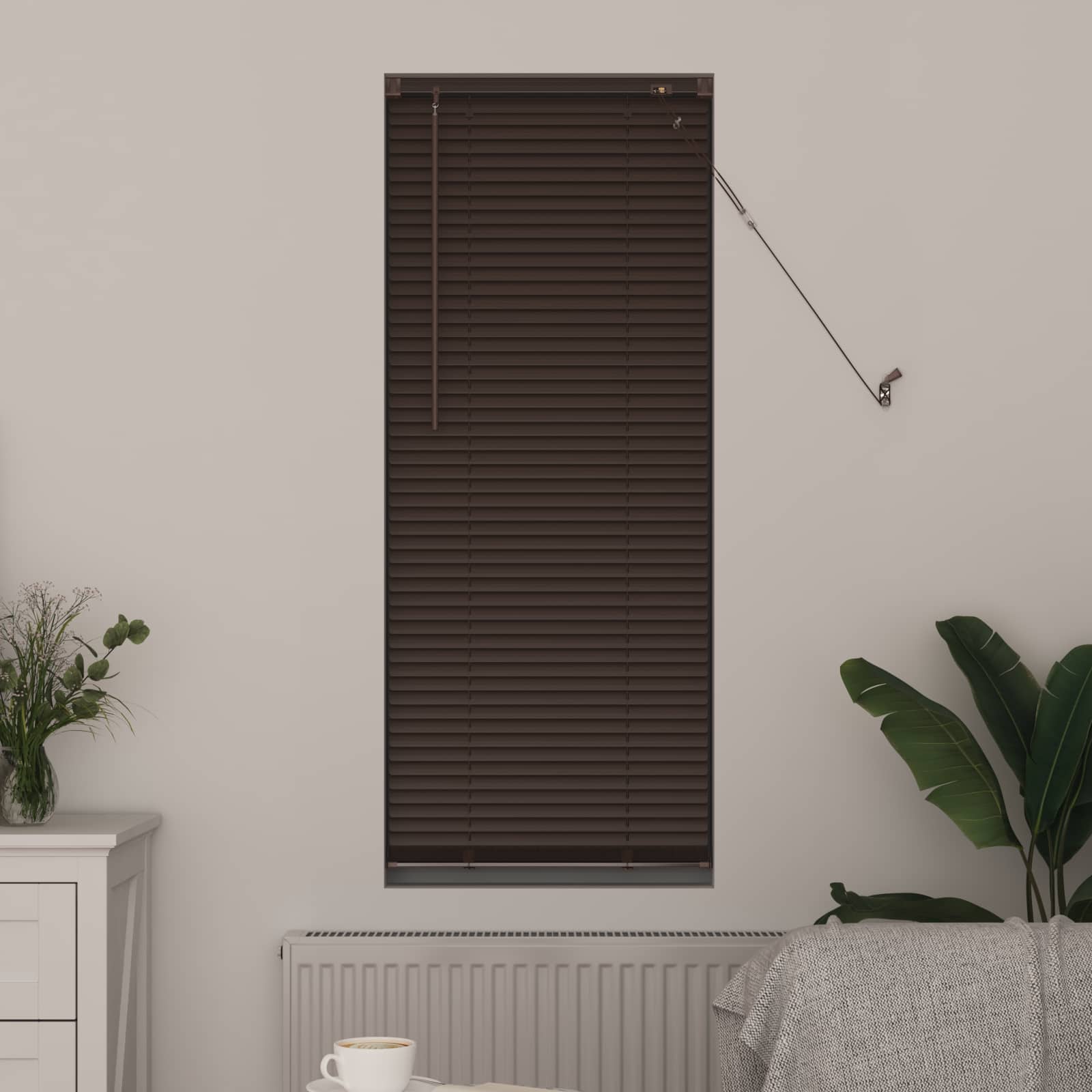 Venecijanska roleta Tamno smeđa s uzorkom 150 x 40 cm PVC