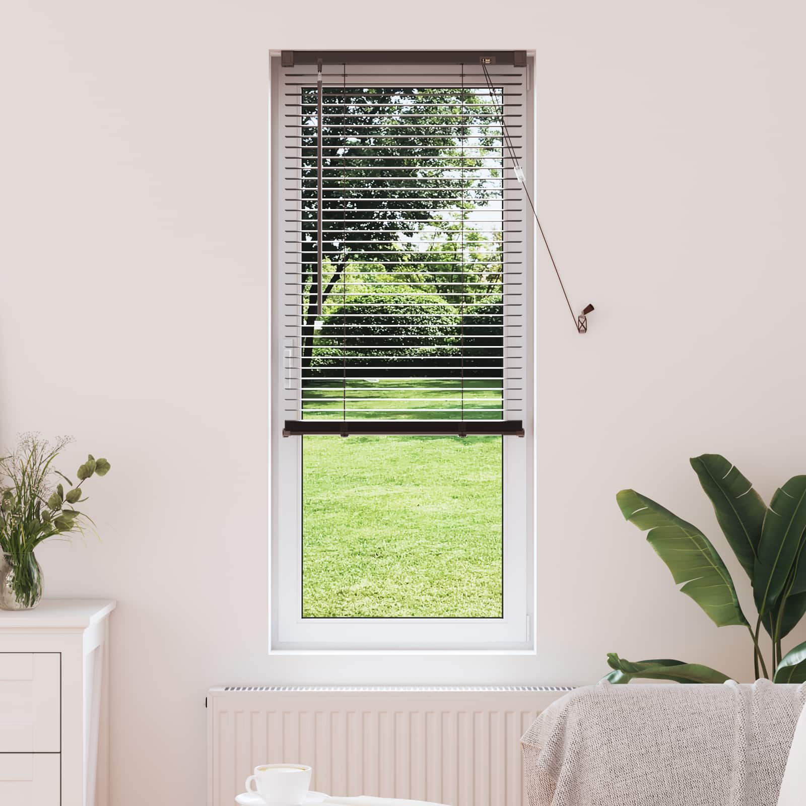Venecijanska roleta Tamno smeđa s uzorkom 150 x 60 cm PVC