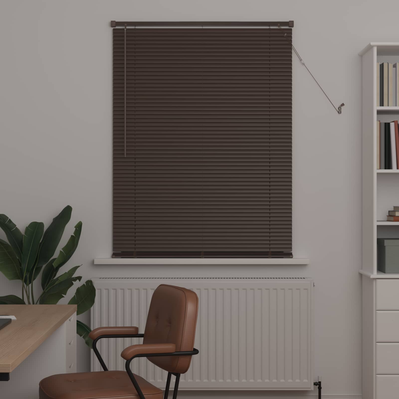 Venecijanska roleta Tamno smeđa s uzorkom 150 x 90 cm PVC