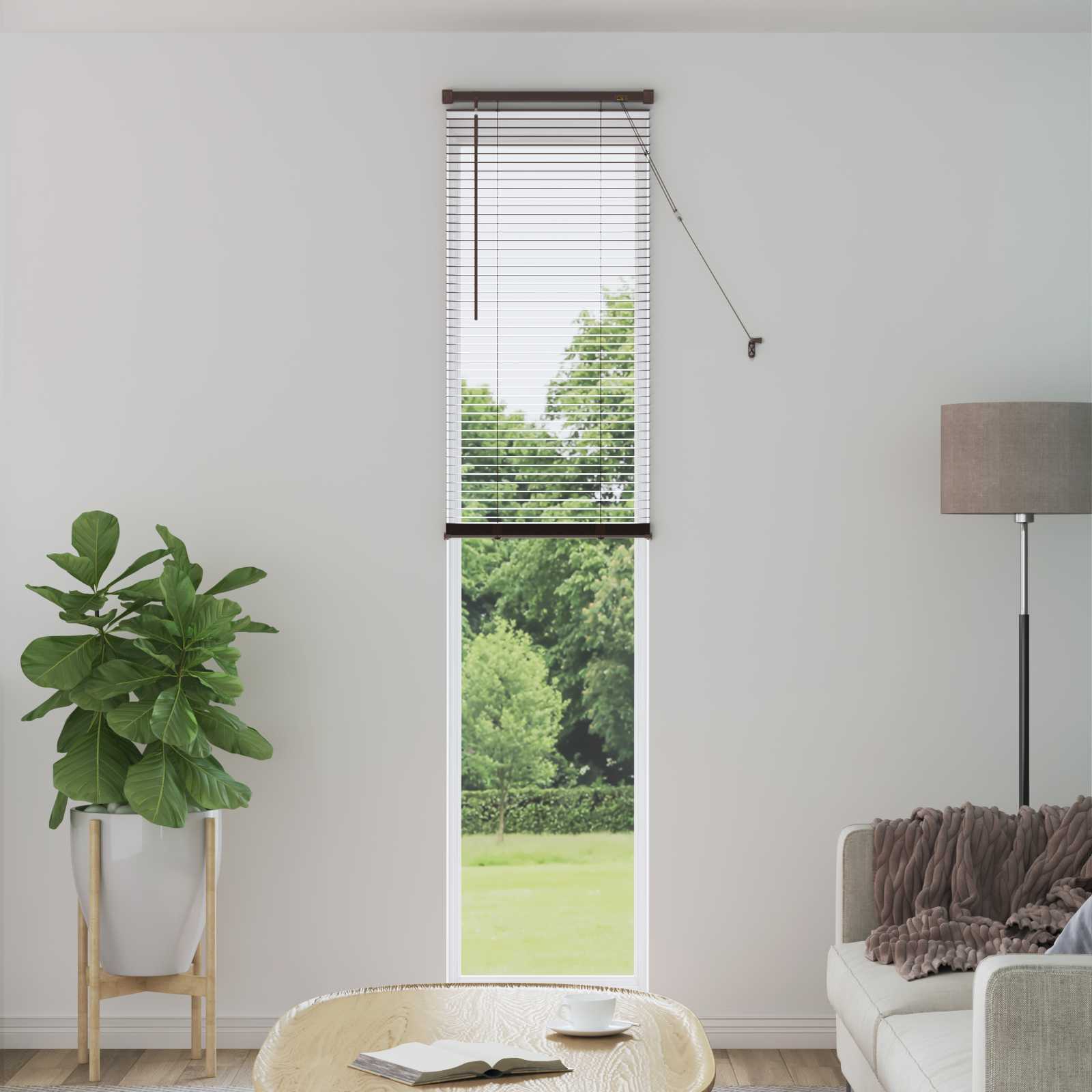 Venecijanska roleta Tamno smeđa s uzorkom 213 x 60 cm PVC