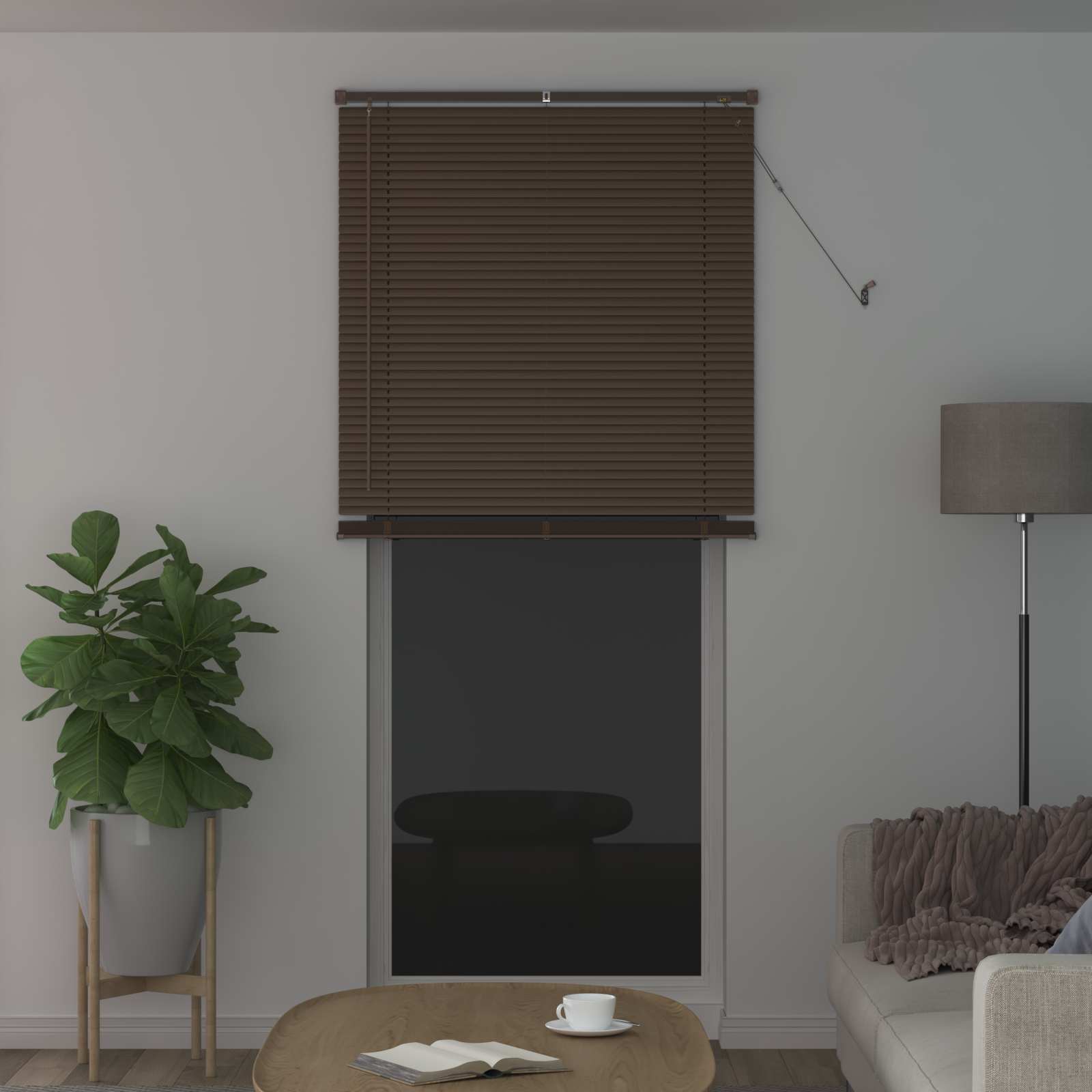 Venecijanska roleta Tamno smeđa s uzorkom 213 x 80 cm PVC