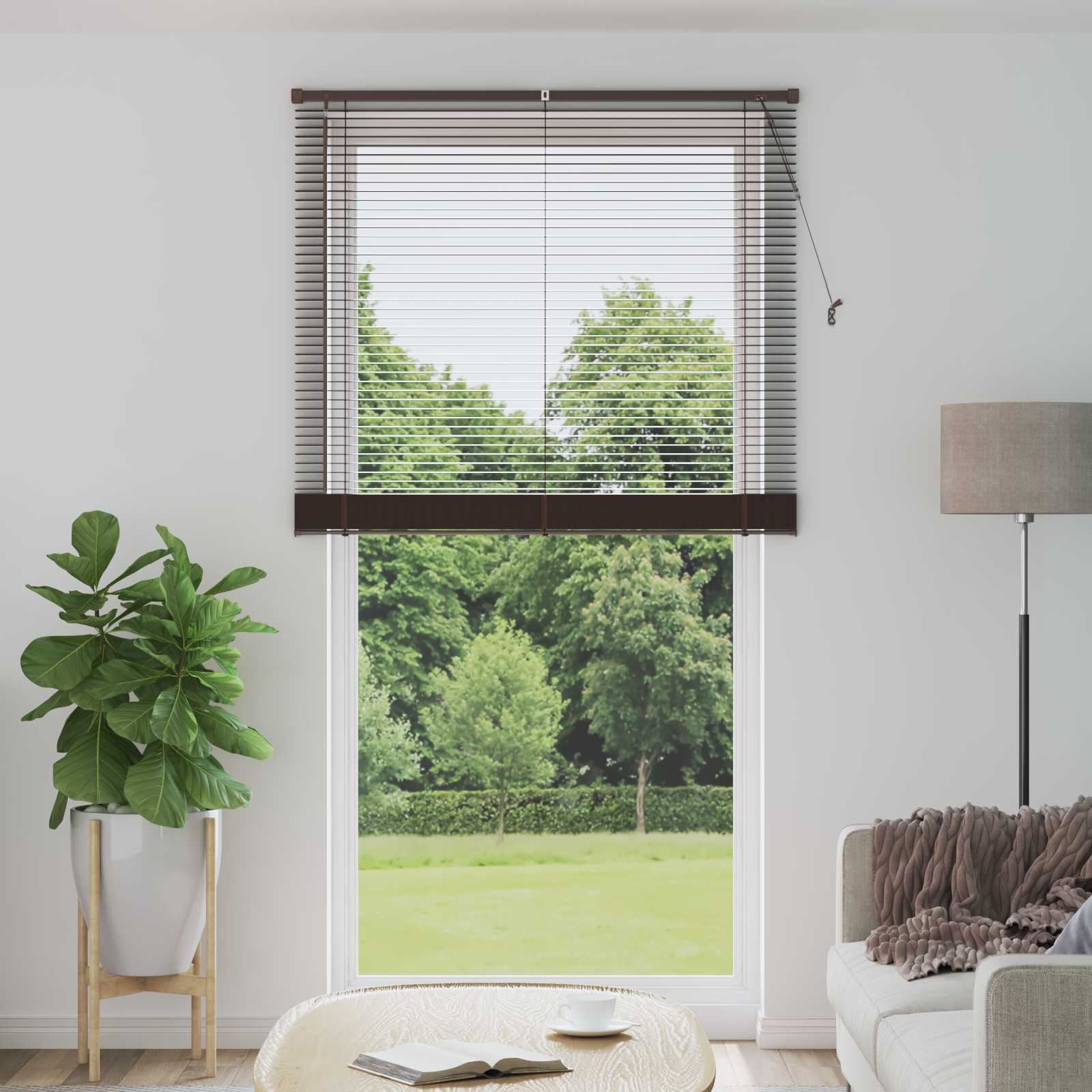 Venecijanska roleta Tamno smeđa s uzorkom 213 x 110 cm PVC