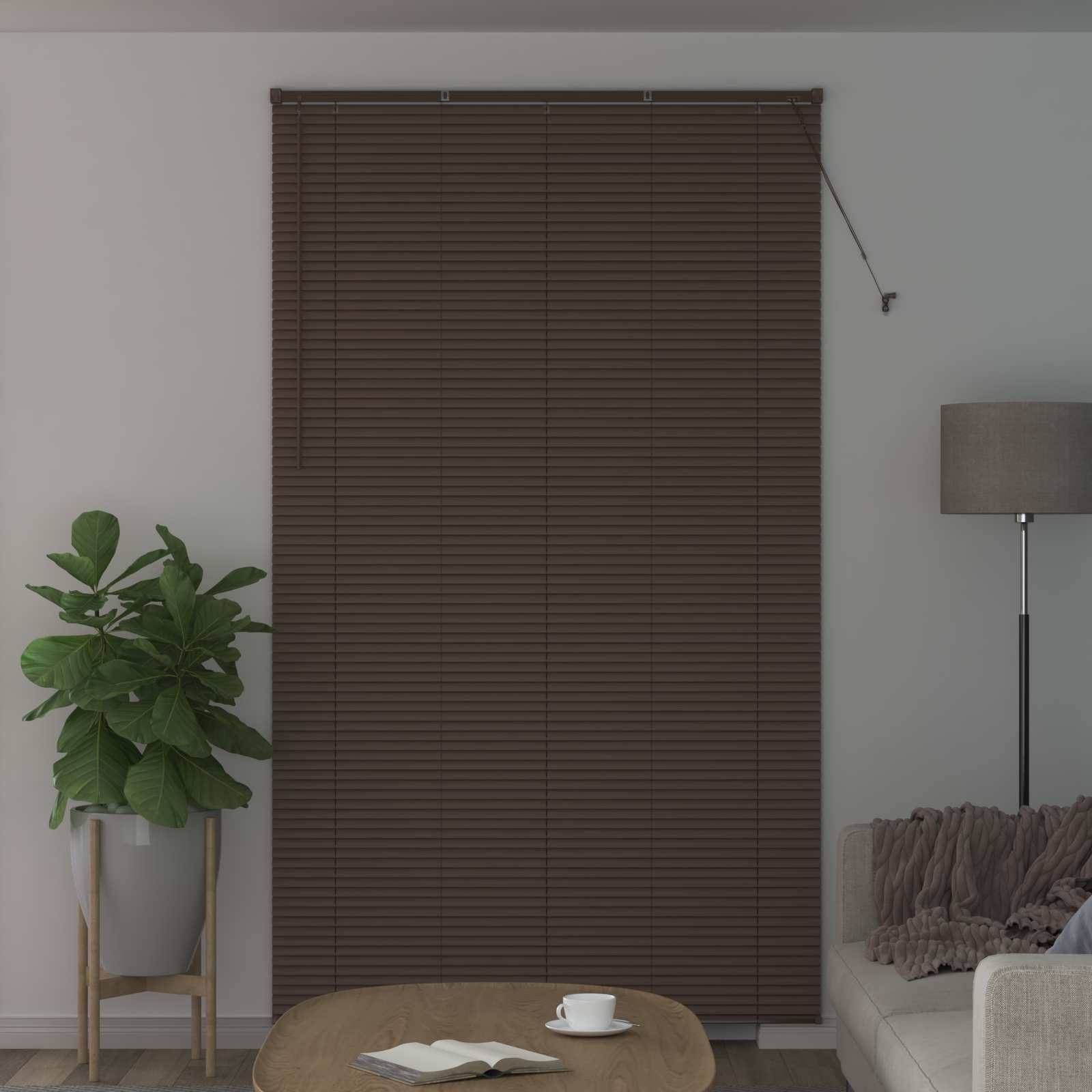Venecijanska roleta Tamno smeđa s uzorkom 213 x 150 cm PVC
