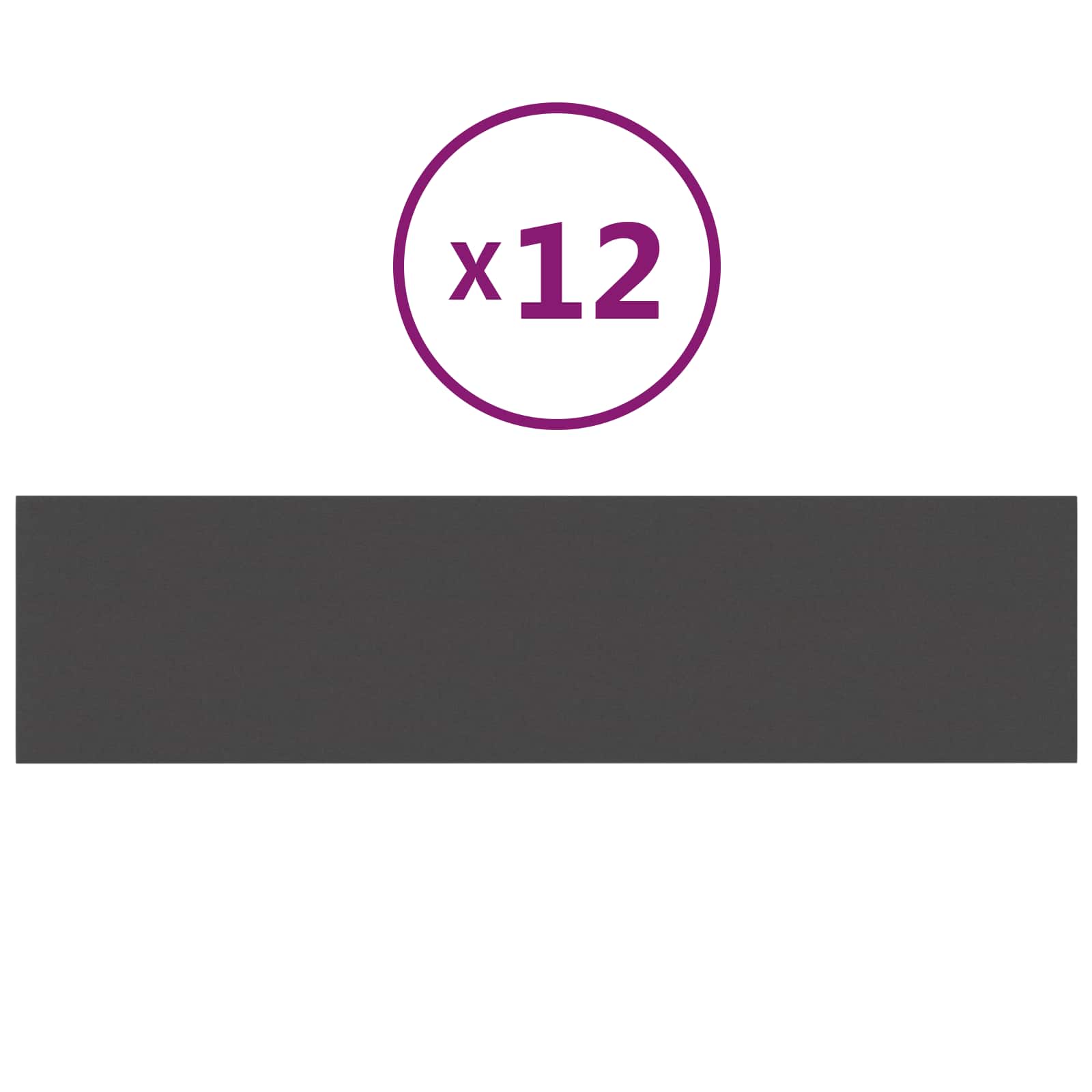 Zidna uzglavlja 12 pcs Tamno siva 60 x 15 cm tkanina