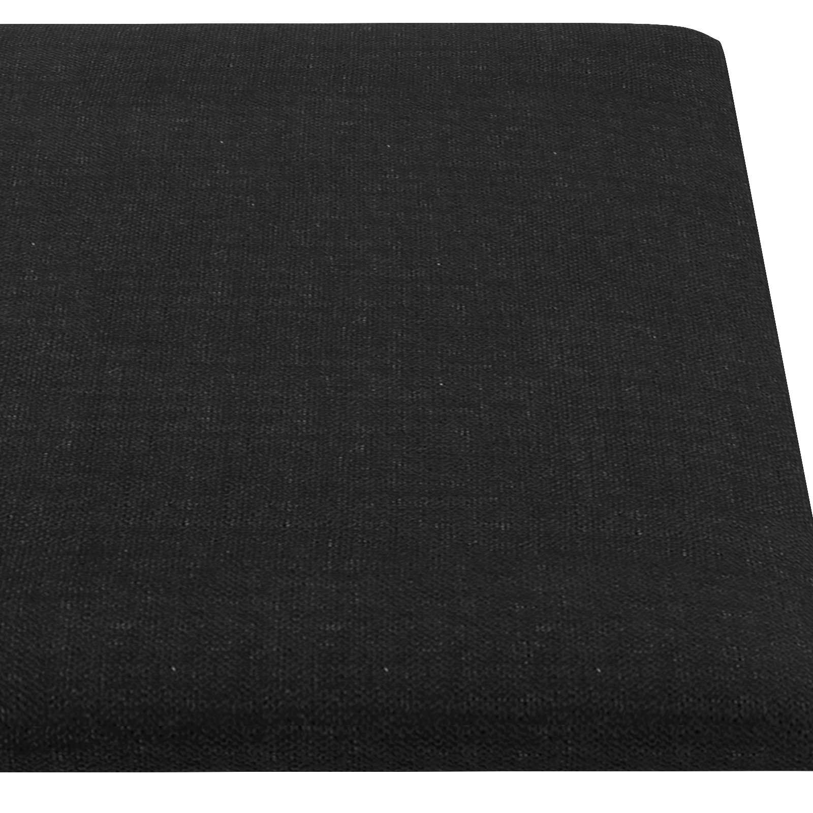 Zidna uzglavlja 12 pcs 60 x 30 cm Crna tkanina